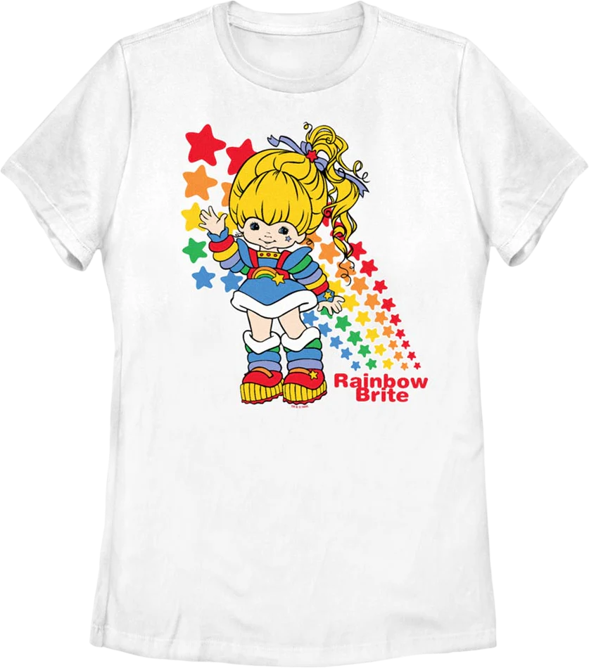 Womens Colorful Stars Rainbow Brite Shirt
