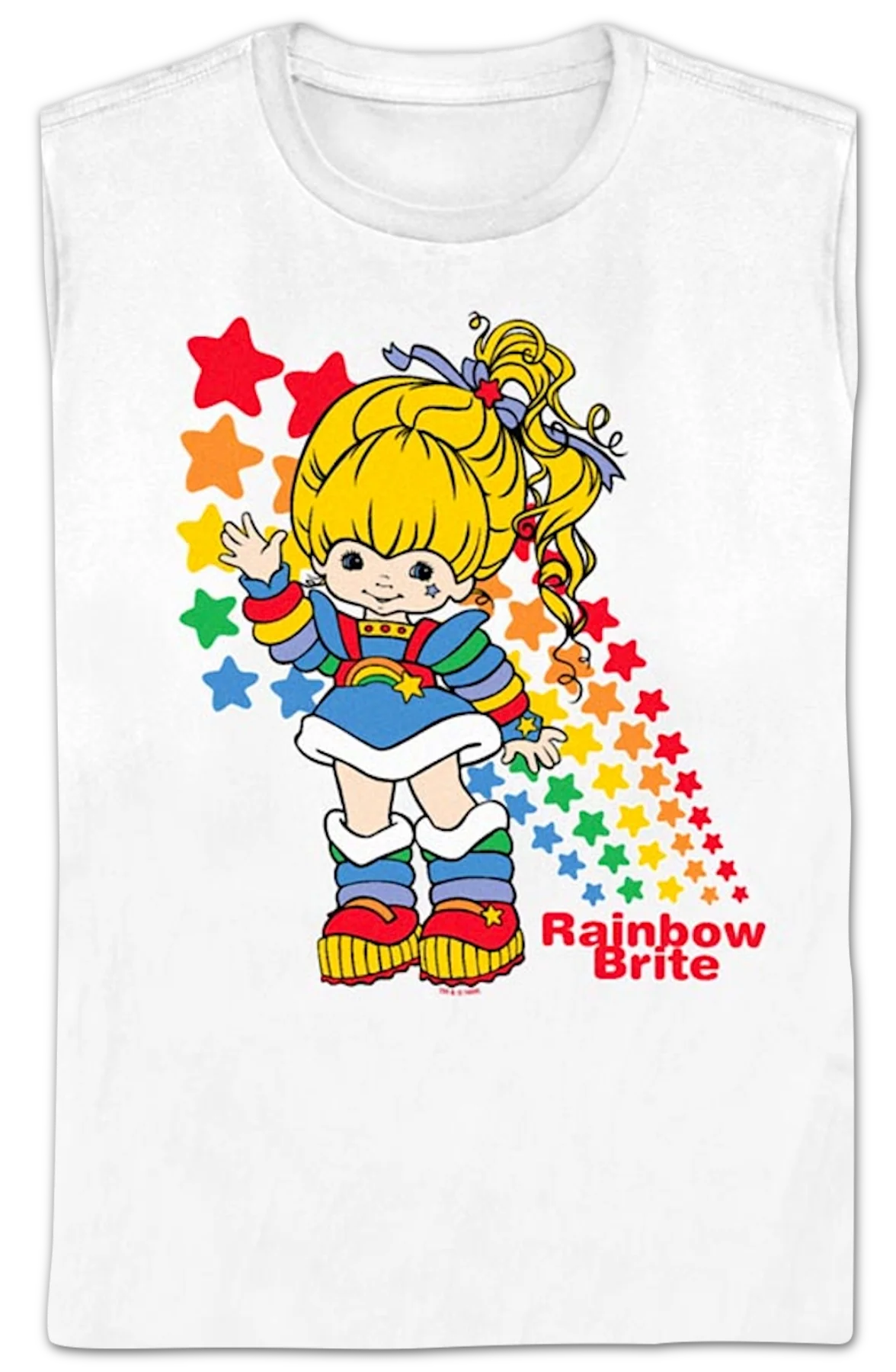 Womens Colorful Stars Rainbow Brite Shirt - Image 2