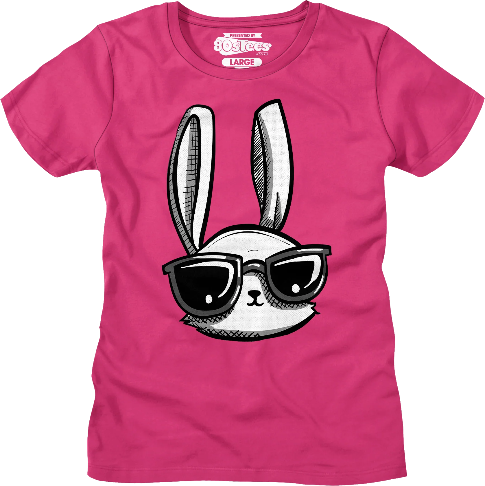 Womens Cool Easter Bunny Shirt - Image 3