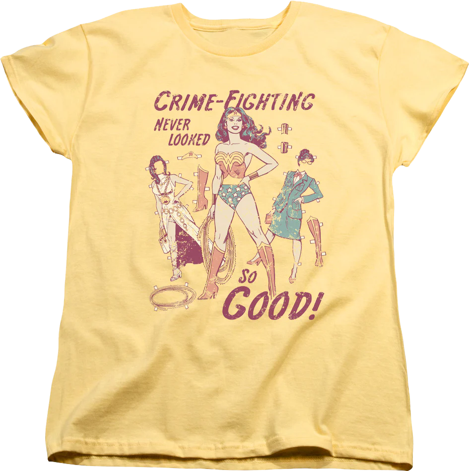 Womens Crime-Fighting Never Looked So Good Wonder Woman Shirt