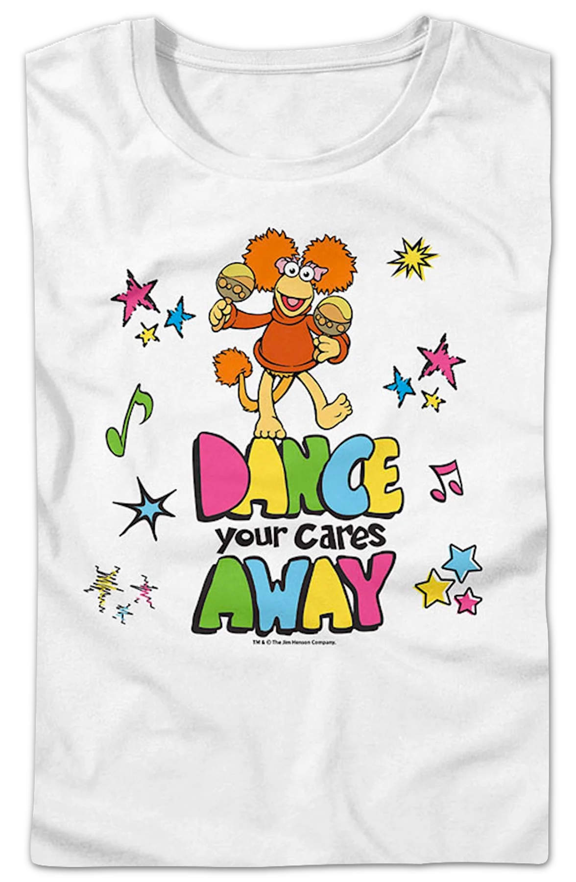 Womens Dance Your Cares Away Colorful Shapes Fraggle Rock Shirt - Image 2