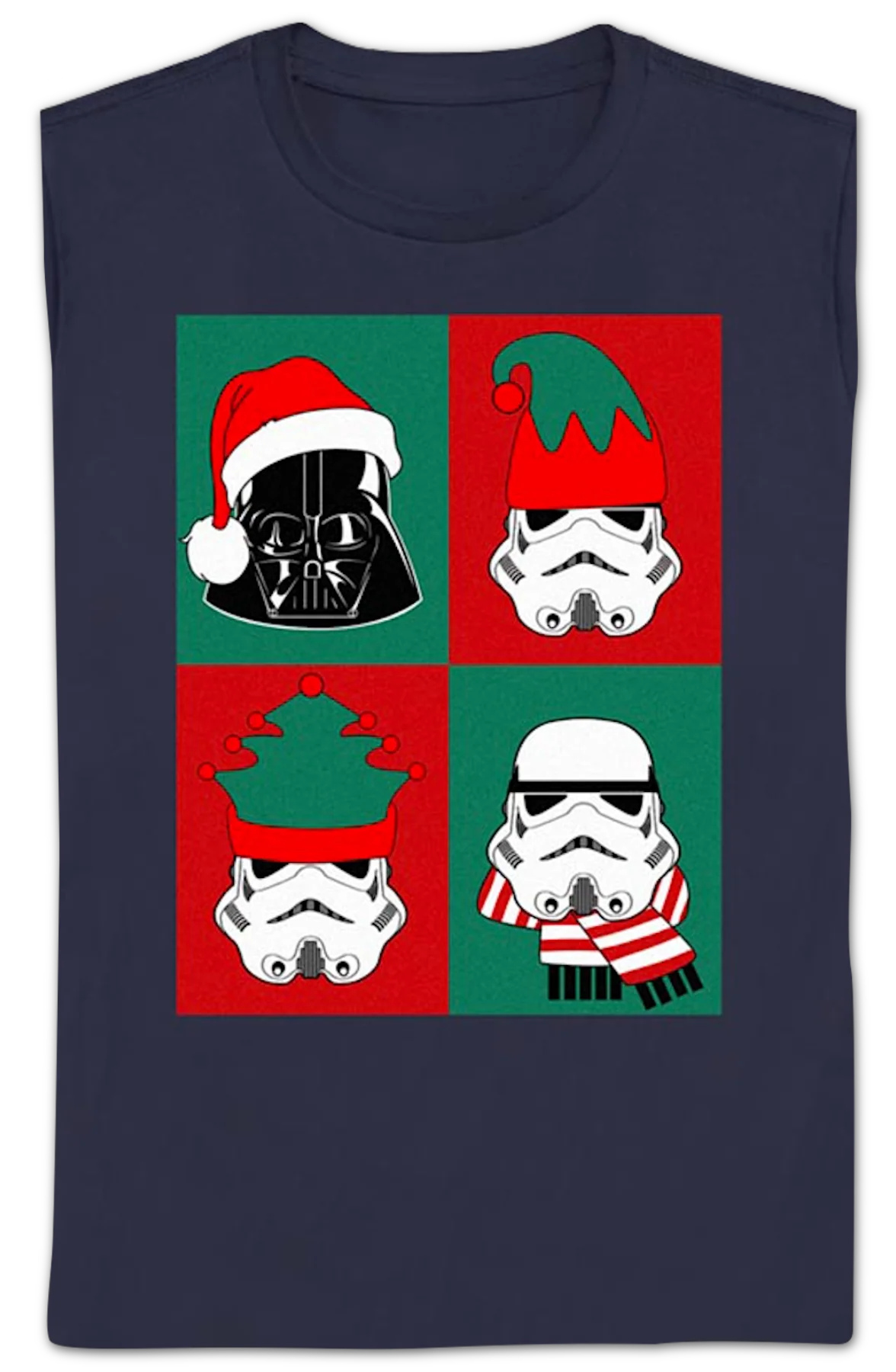 Womens Darth Vader & Stormtroopers Christmas Collage Star Wars Shirt - Image 2