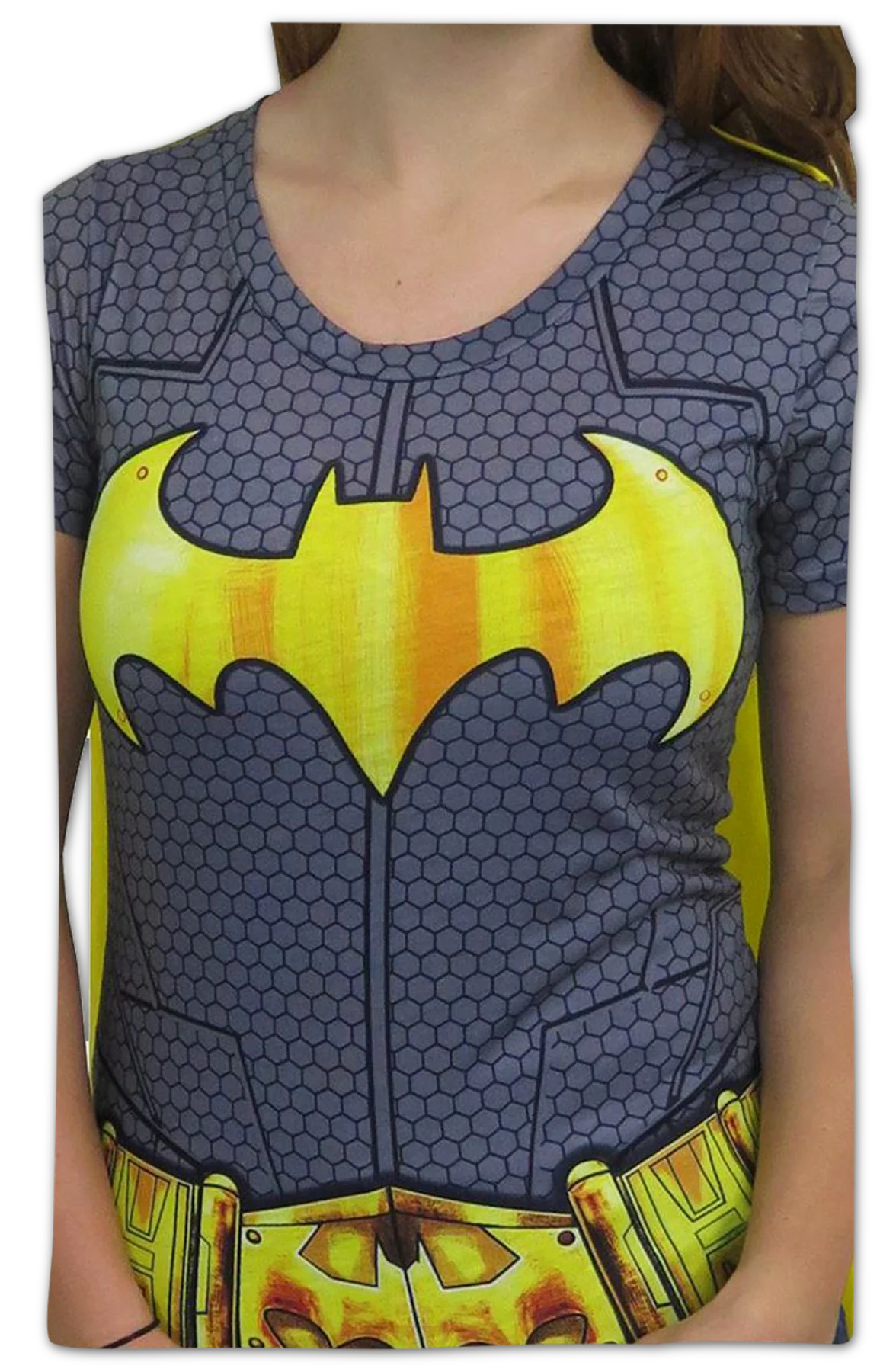 Womens DC Comics Batgirl Caped Costume Shirt - Image 2