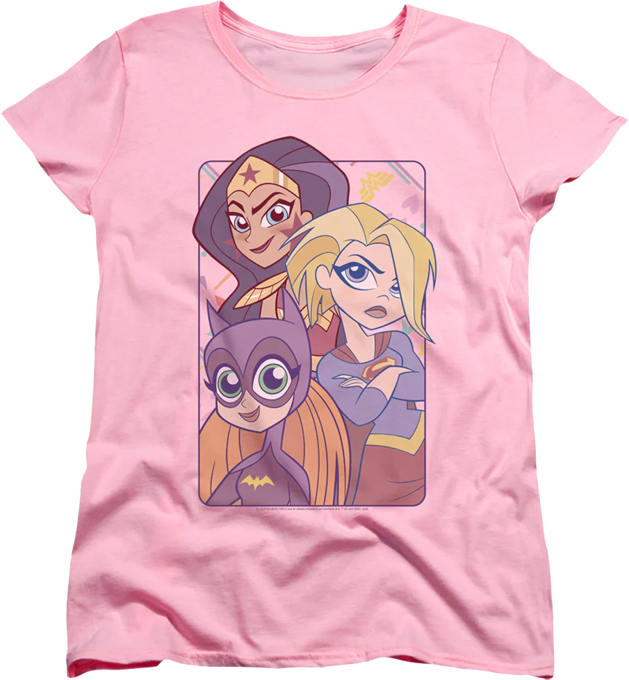 Womens DC Super Hero Girls Batgirl Supergirl Wonder Woman Shirt