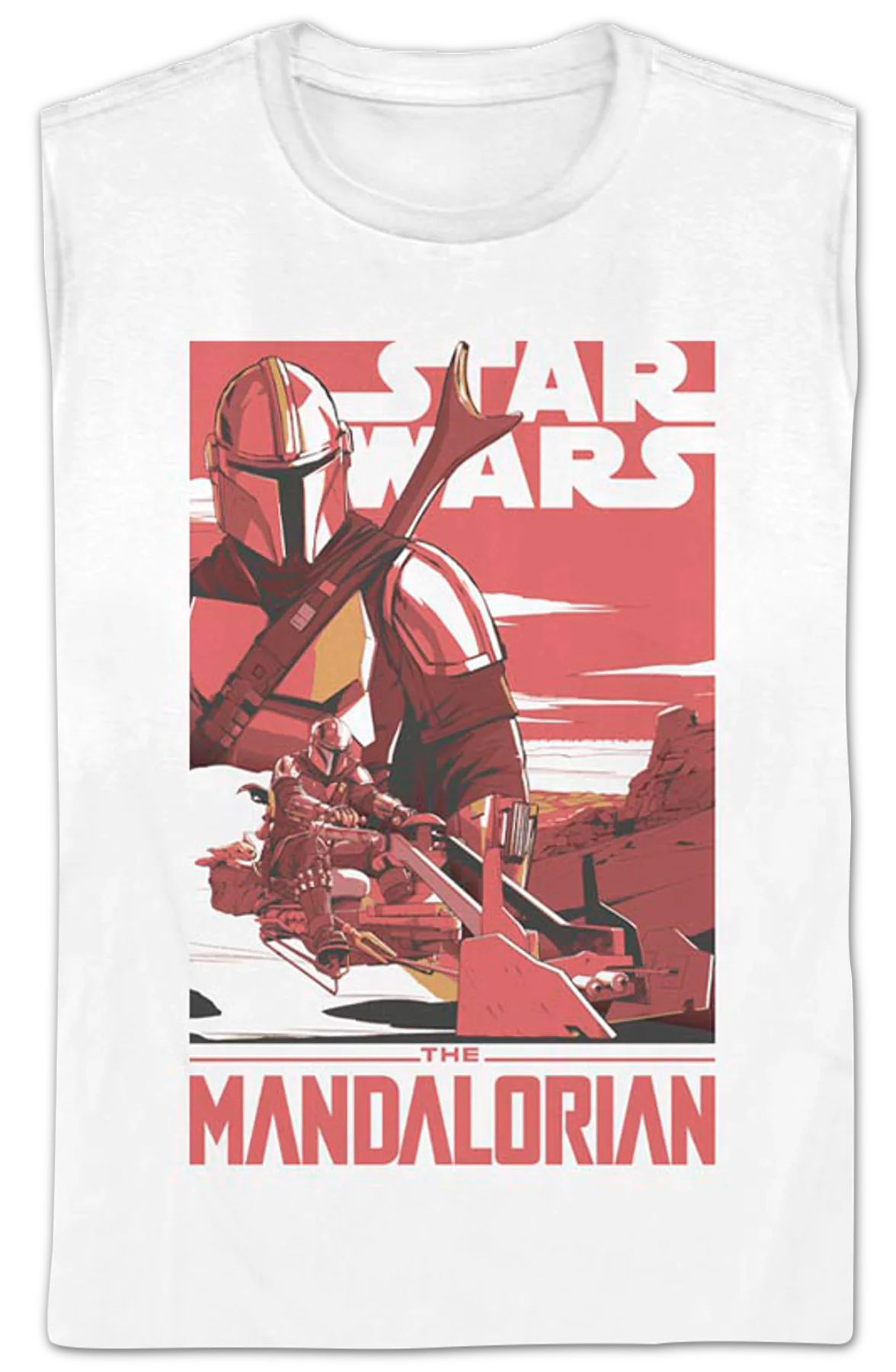 Womens Din Djarin Poster The Mandalorian Star Wars Shirt - Image 2