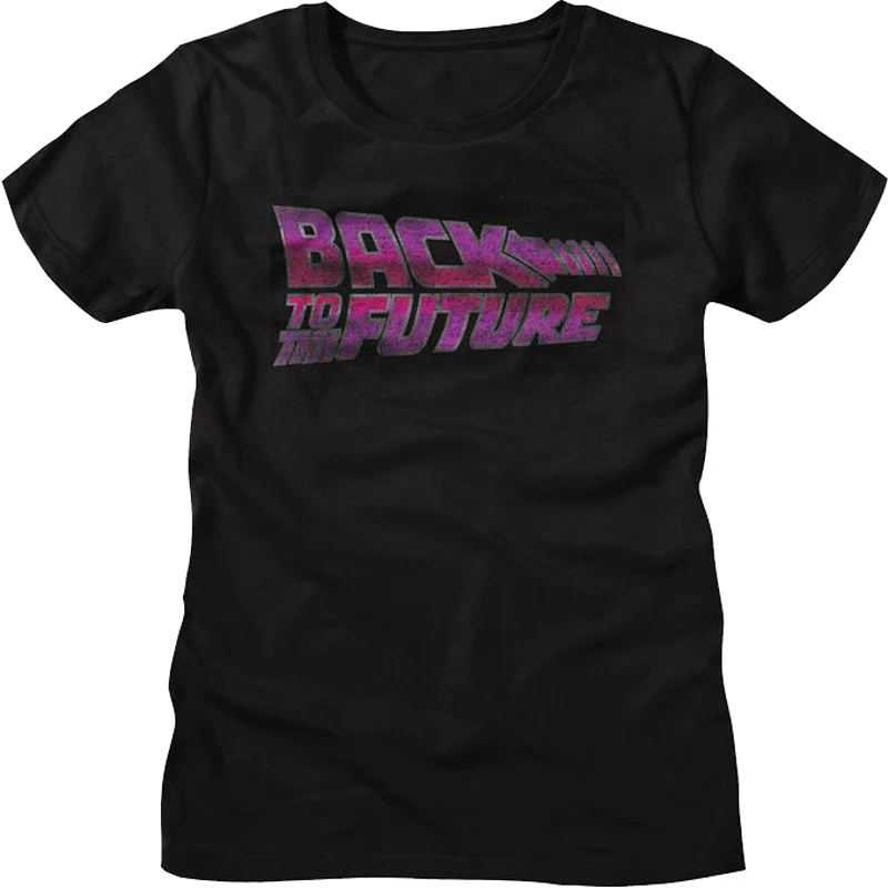 Womens Distressed Logo Back To The Future Shirt