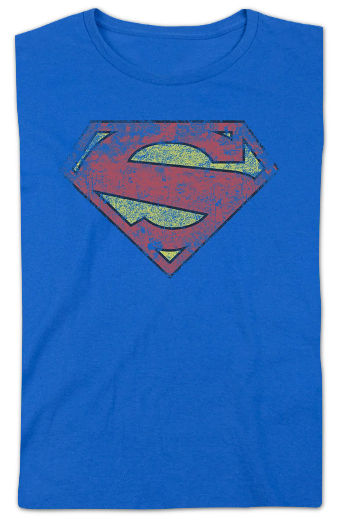 Womens Distressed Logo Superman Shirt - Image 2