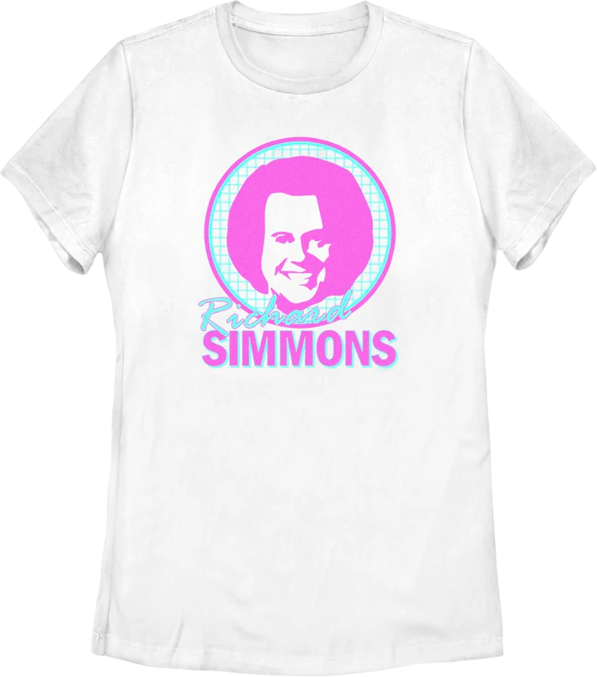 Womens Face Logo Richard Simmons Shirt