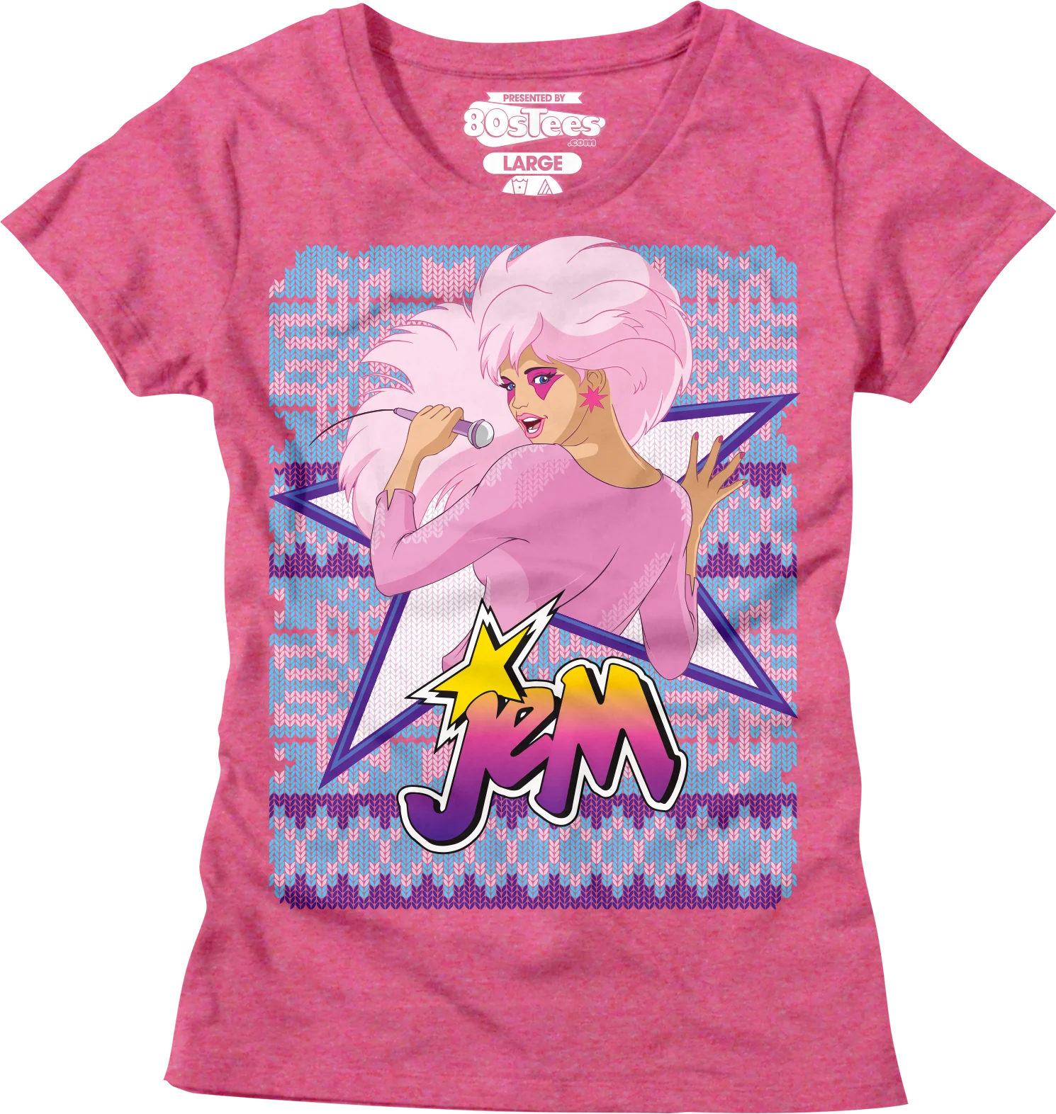 Womens Faux Knit Jem Christmas Shirt