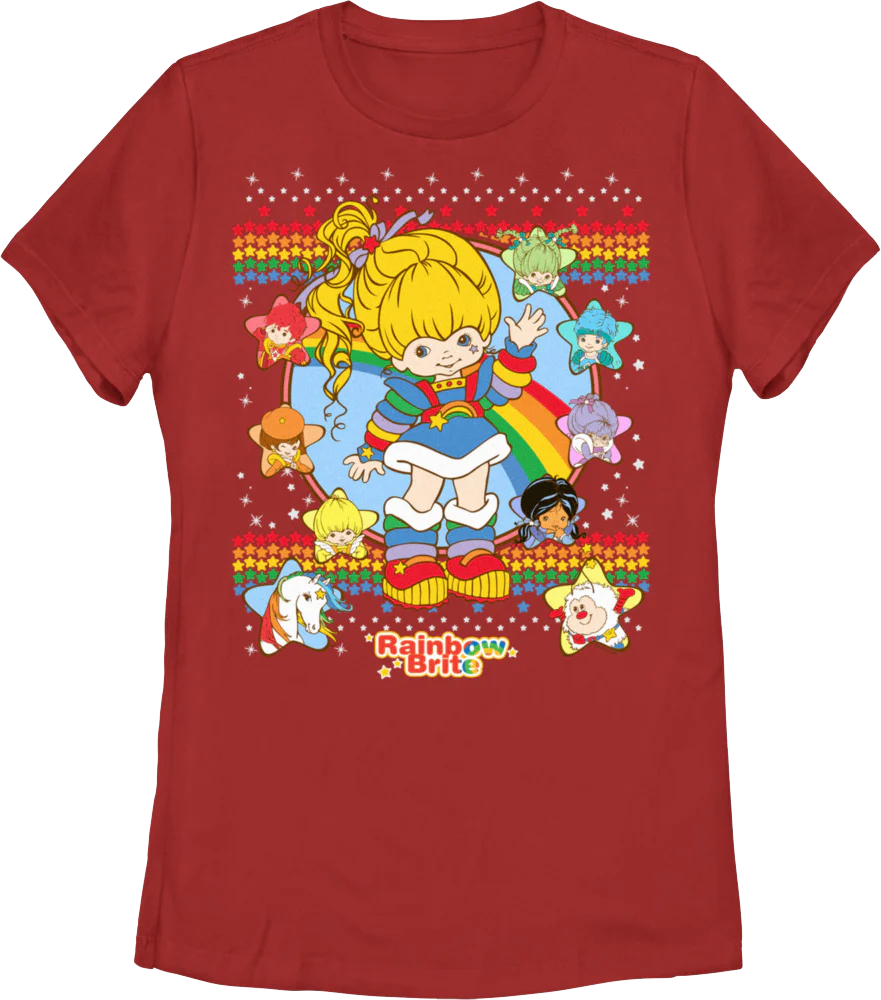 Womens Faux Ugly Sweater Rainbow Brite Shirt