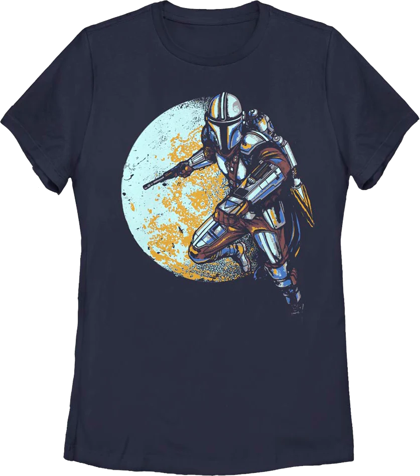 Womens Full Moon The Mandalorian Star Wars Shirt