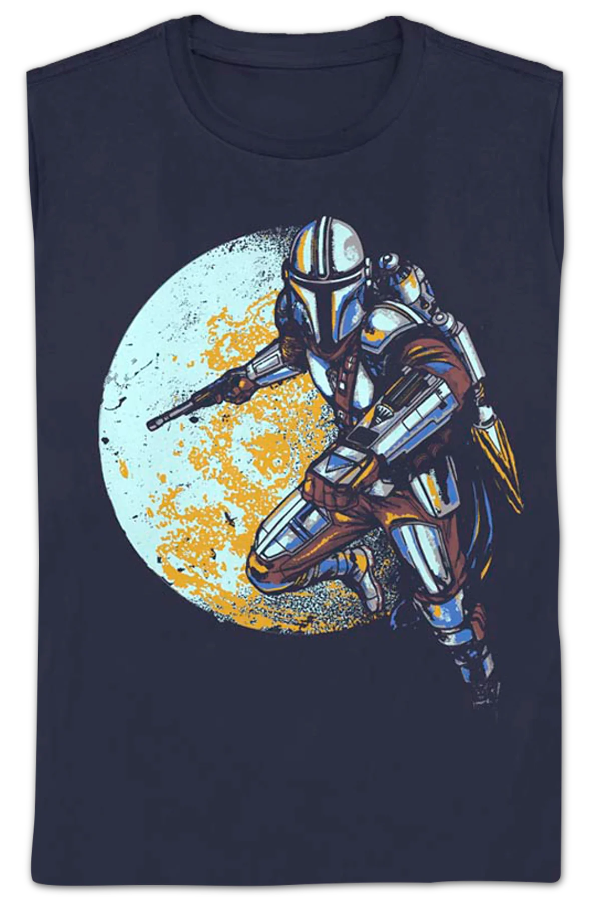 Womens Full Moon The Mandalorian Star Wars Shirt - Image 2