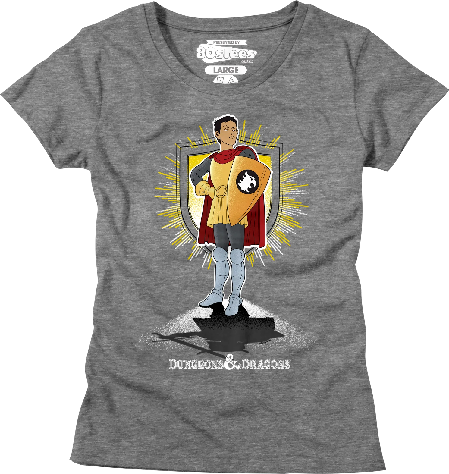 Womens Gray Eric the Cavalier Dungeons & Dragons Shirt