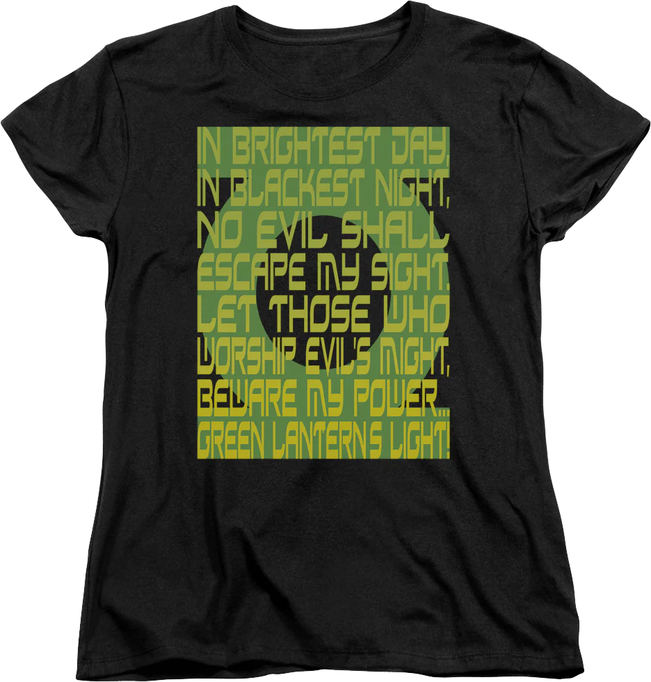 Womens Green Lantern Oath DC Comics Shirt