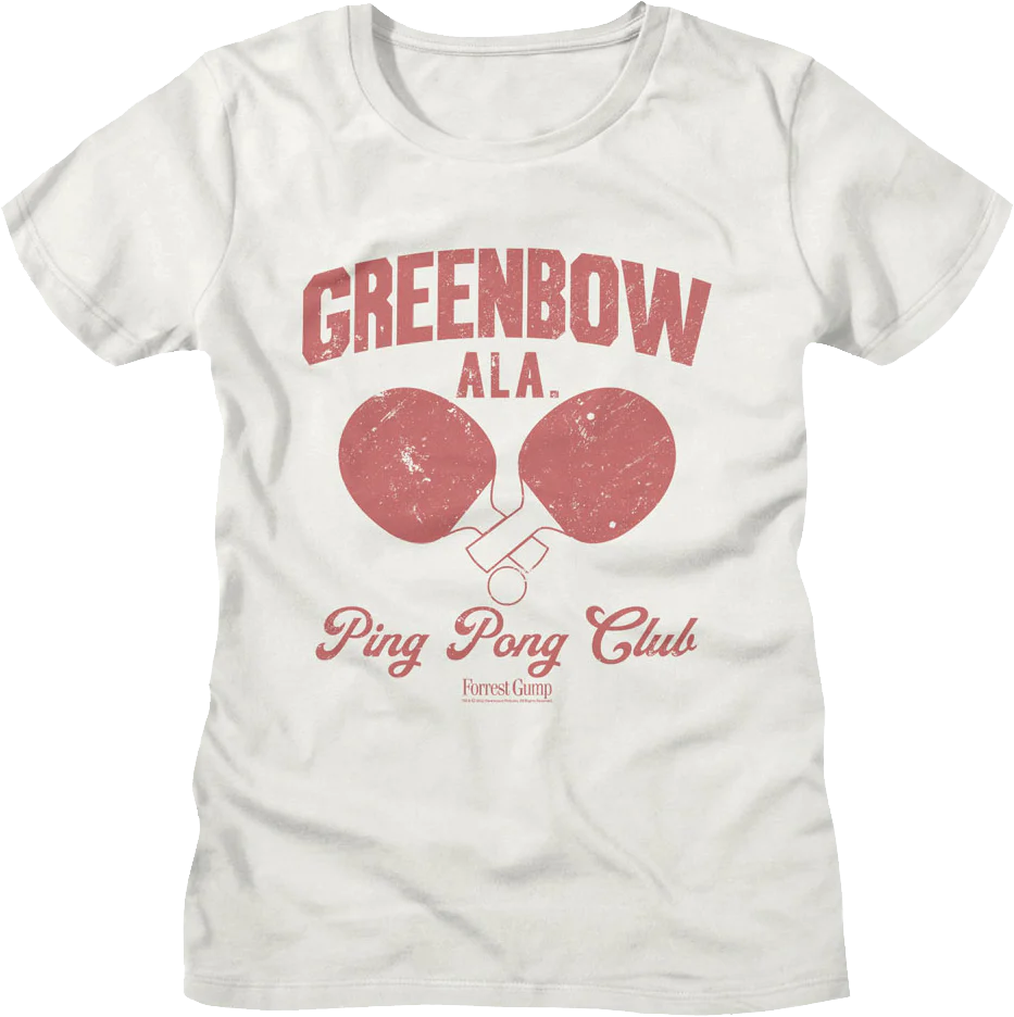 Womens Greenbow Ping Pong Club Forrest Gump Shirt
