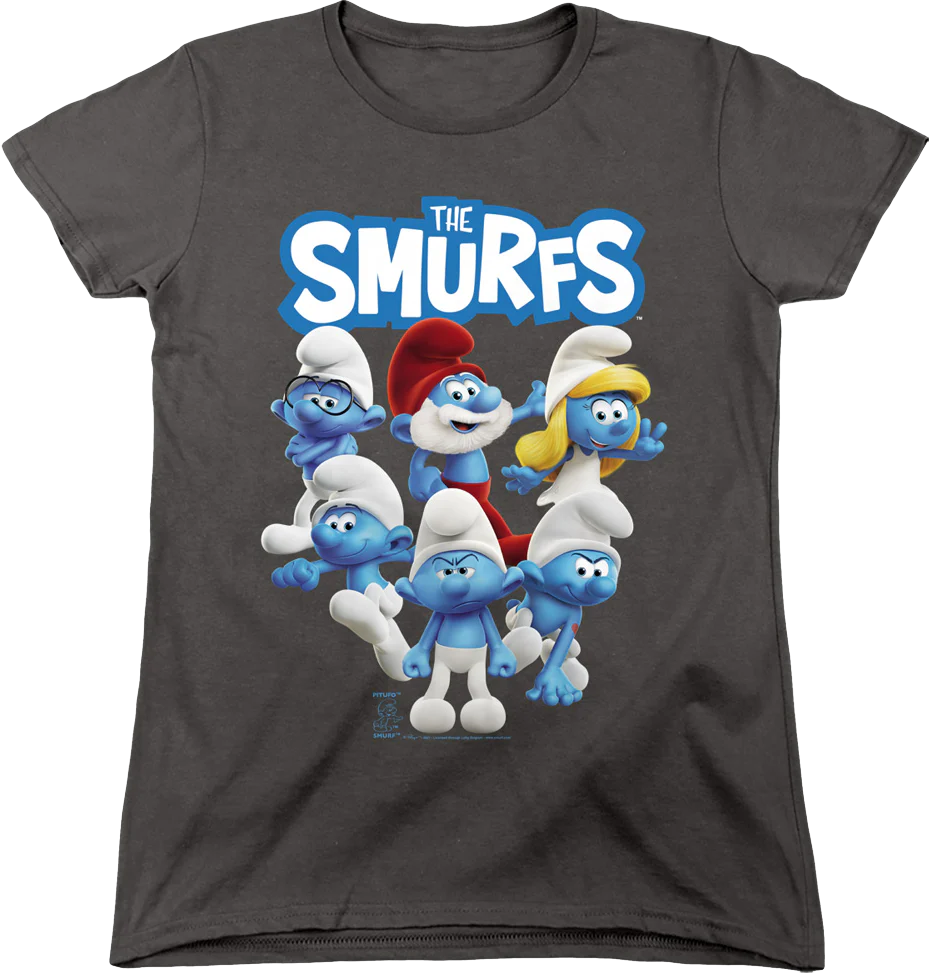 Womens Group Photo Smurfs Shirt
