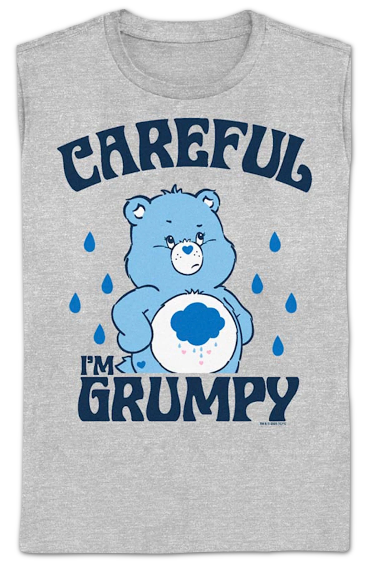 Womens Grumpy Bear Careful Warning Care Bears Shirt - Image 2