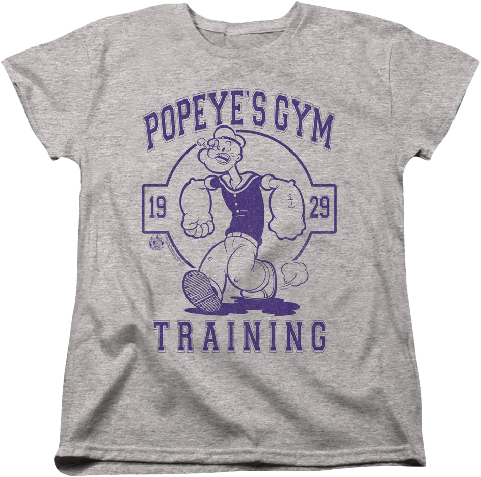Womens Gym Training Popeye Shirt