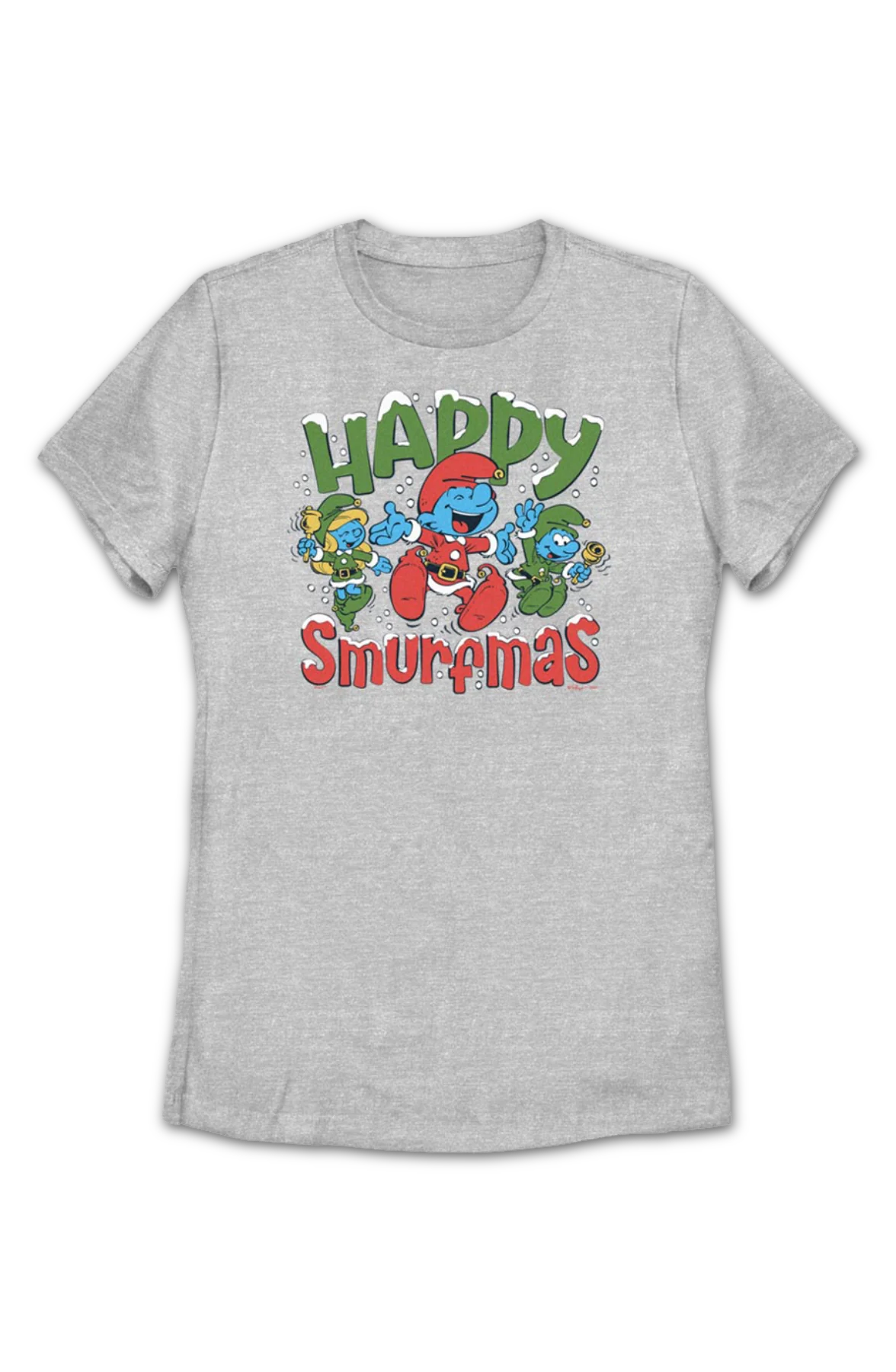 Womens Happy Smurfmas Smurfs Shirt - Image 2