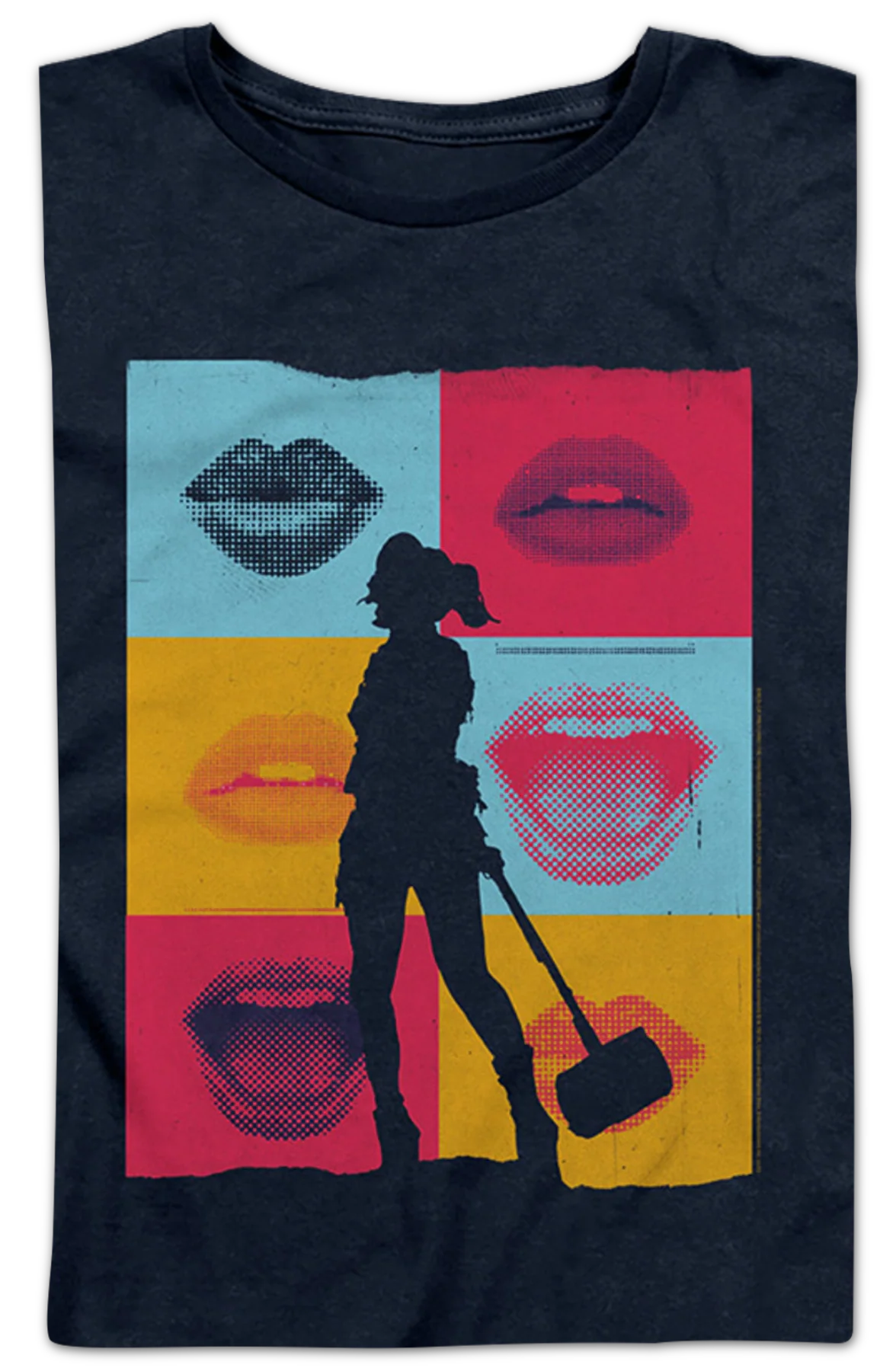 Womens Harley Quinn Lips Birds Of Prey Shirt - Image 2