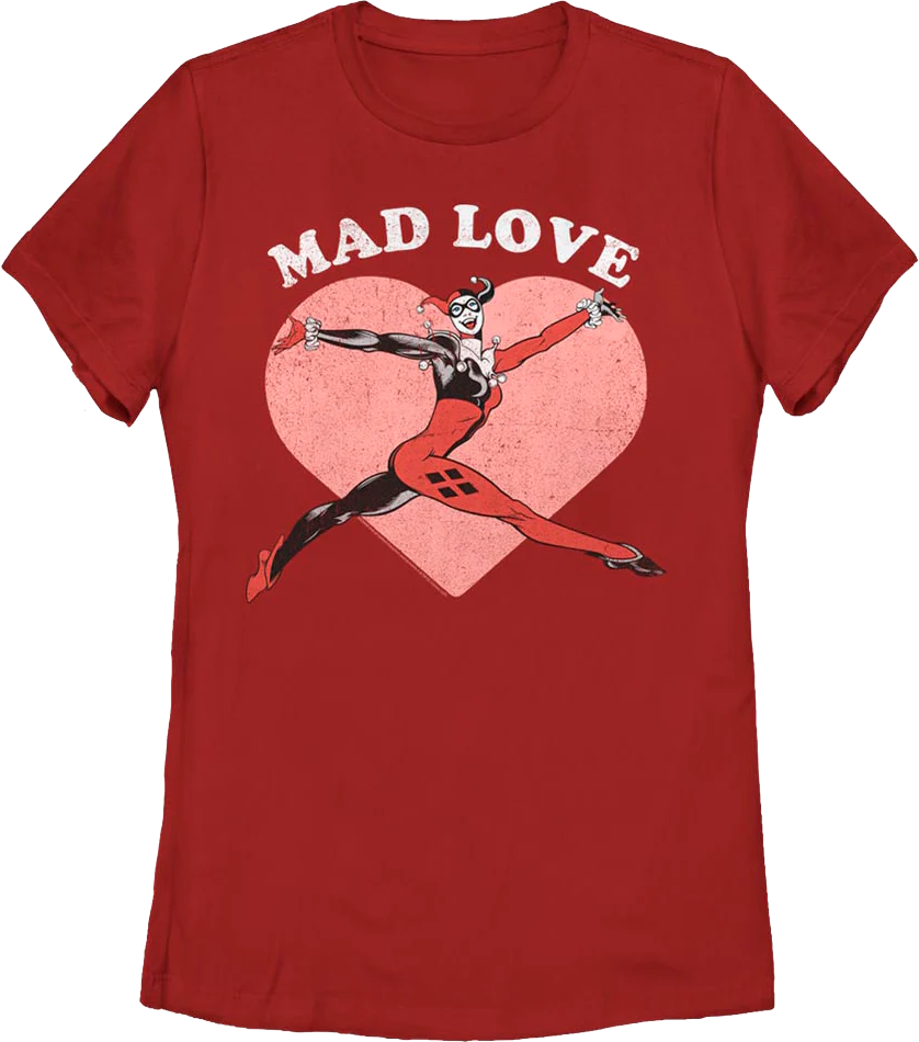 Womens Harley Quinn Mad Love DC Comics Shirt