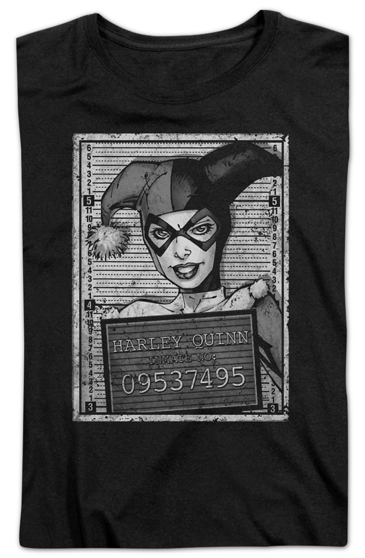 Womens Harley Quinn Mug Shot DC Comics Shirt - Image 2