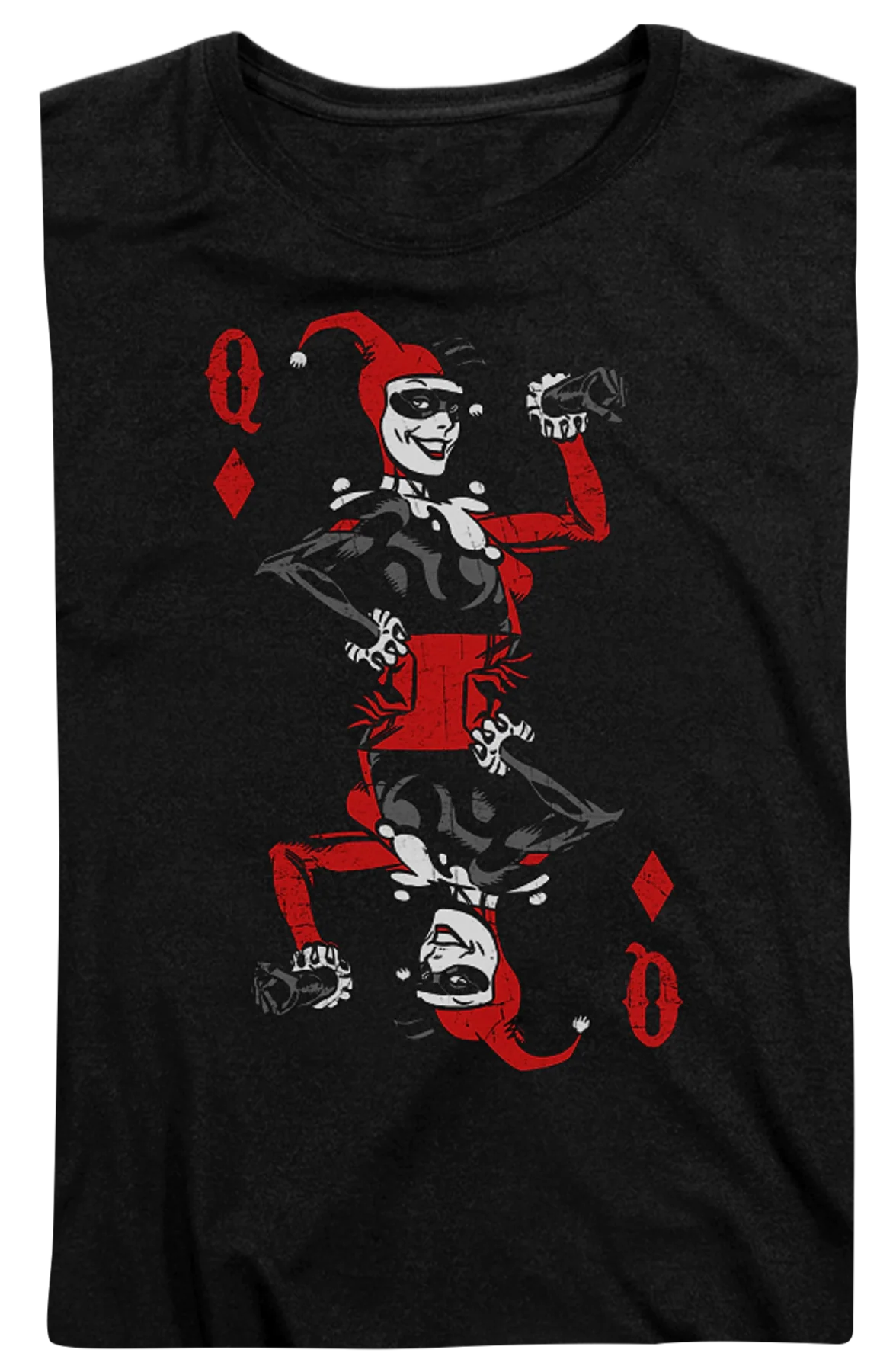 Womens Harley Quinn Playing Card Batman Shirt - Image 2