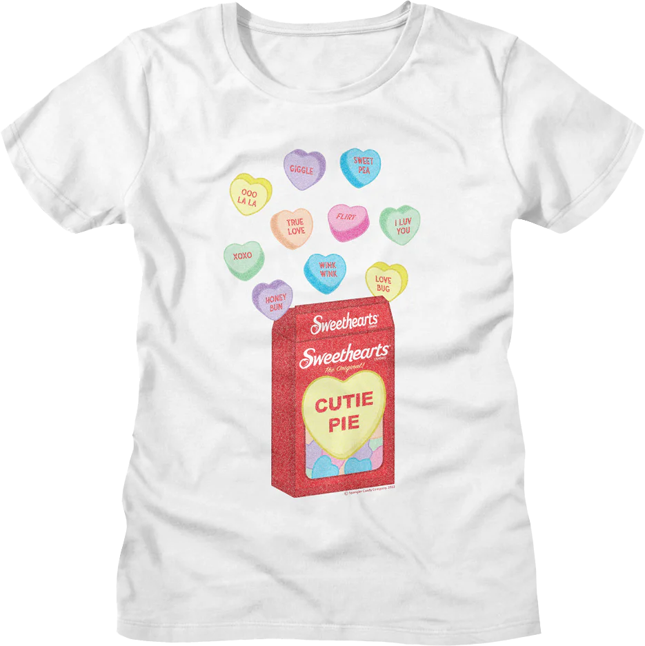 Womens Heart-Shaped Candy Sweethearts Shirt