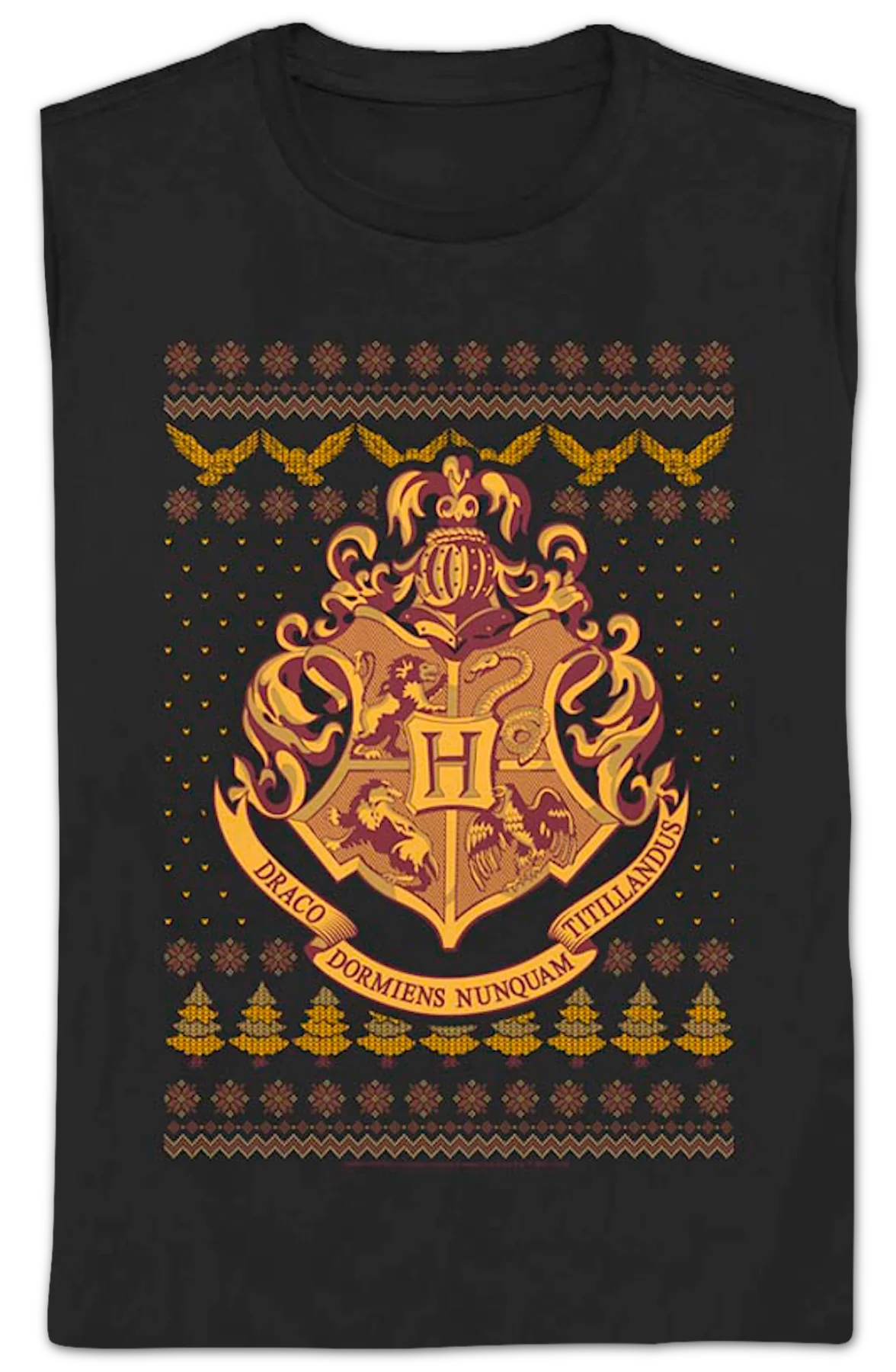 Womens Hogwarts Faux Ugly Christmas Sweater Harry Potter Shirt - Image 2