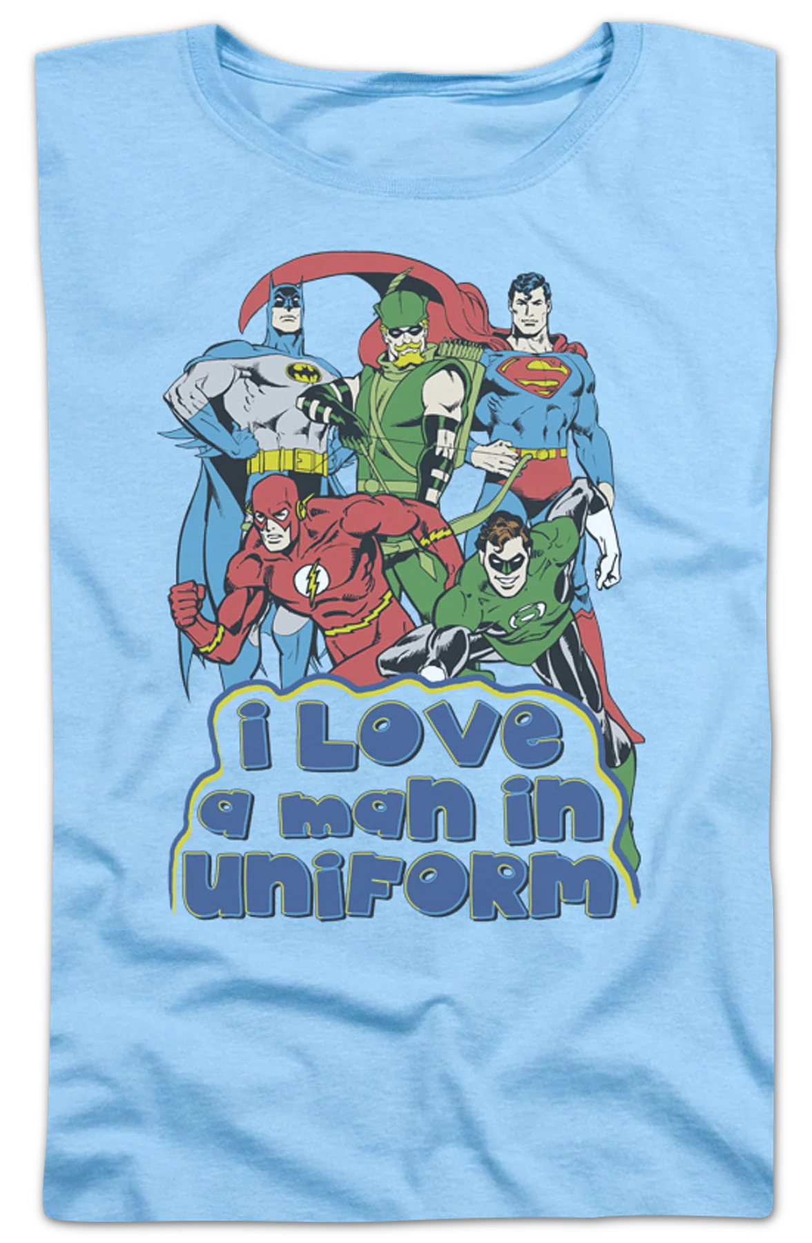 Womens I Love A Man In Uniform DC Comics Shirt - Image 2