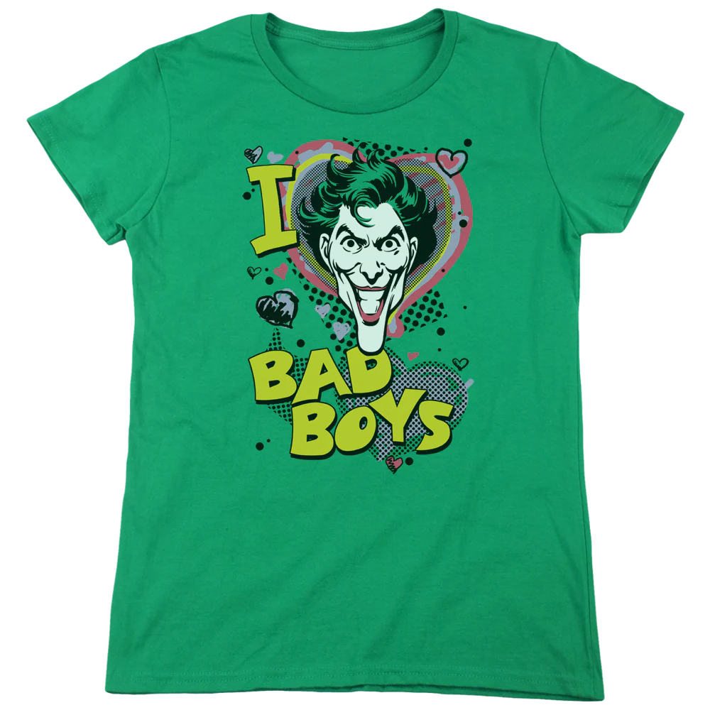 Womens I Love Bad Boys Joker Shirt