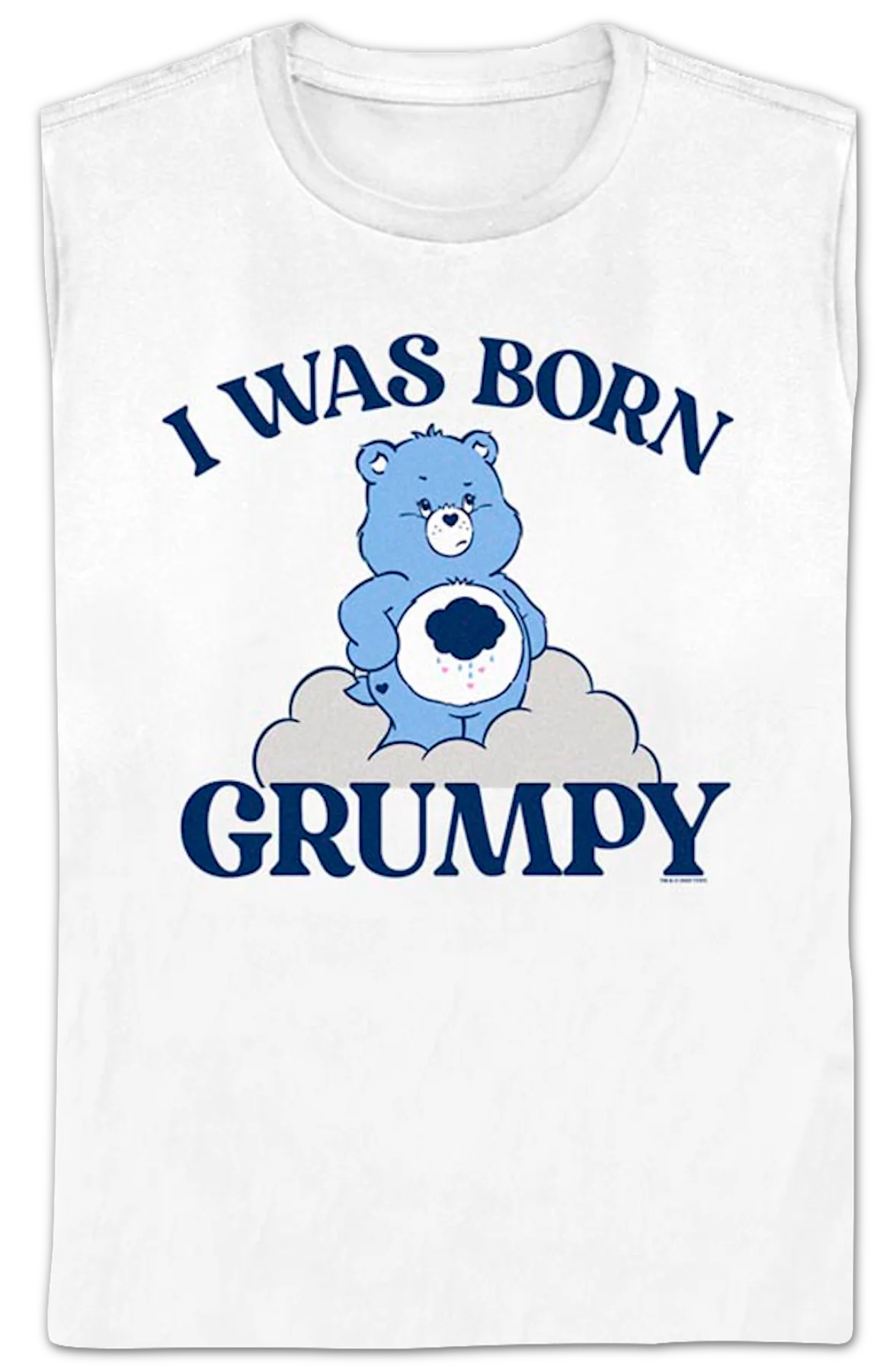 Womens I Was Born Grumpy Care Bears Shirt - Image 2