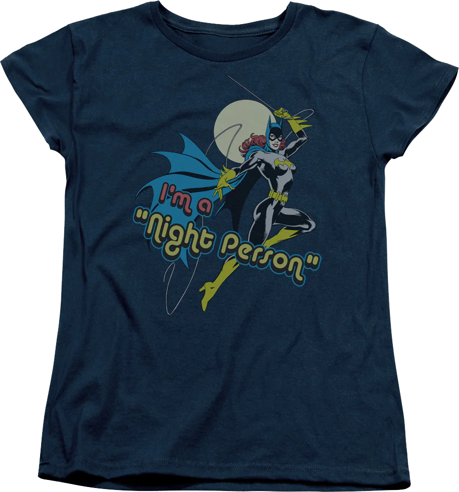 Womens I'm A Night Person Batgirl DC Comics Shirt