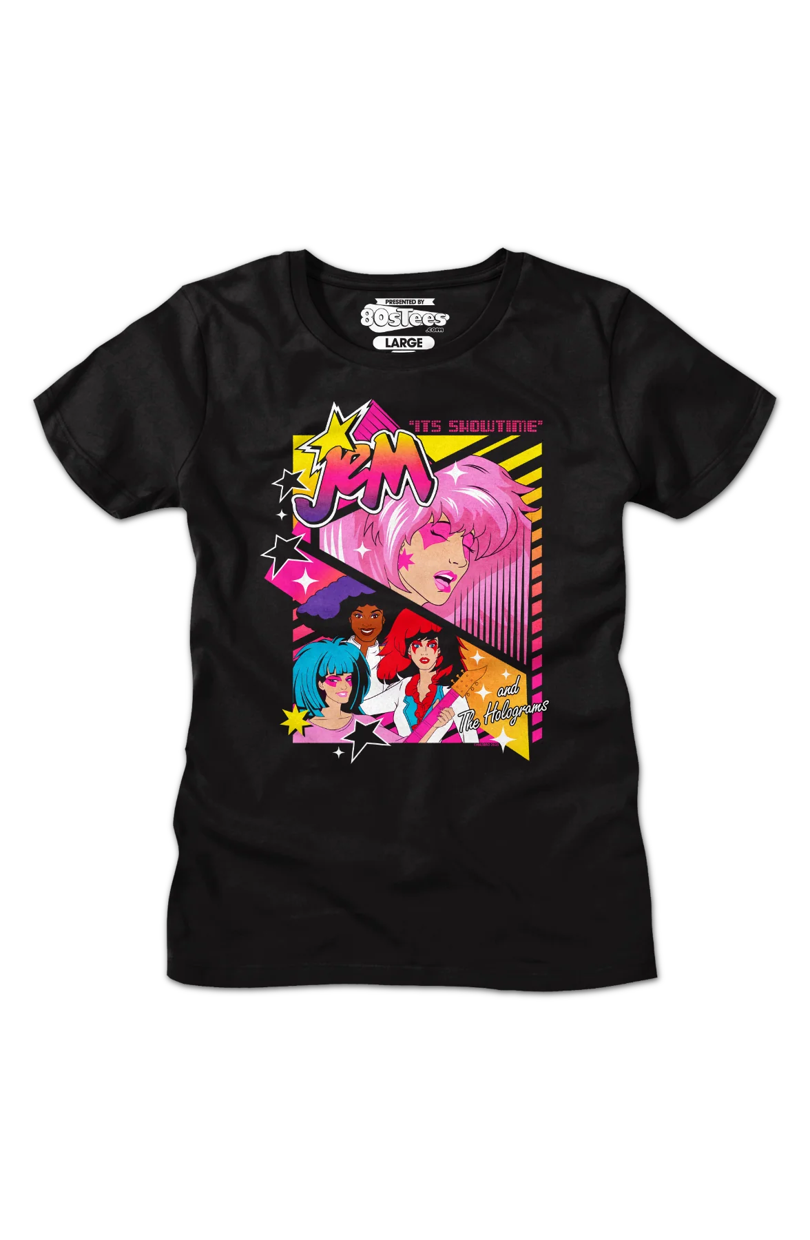 Womens It's Showtime Collage Jem And The Holograms Shirt - Image 2