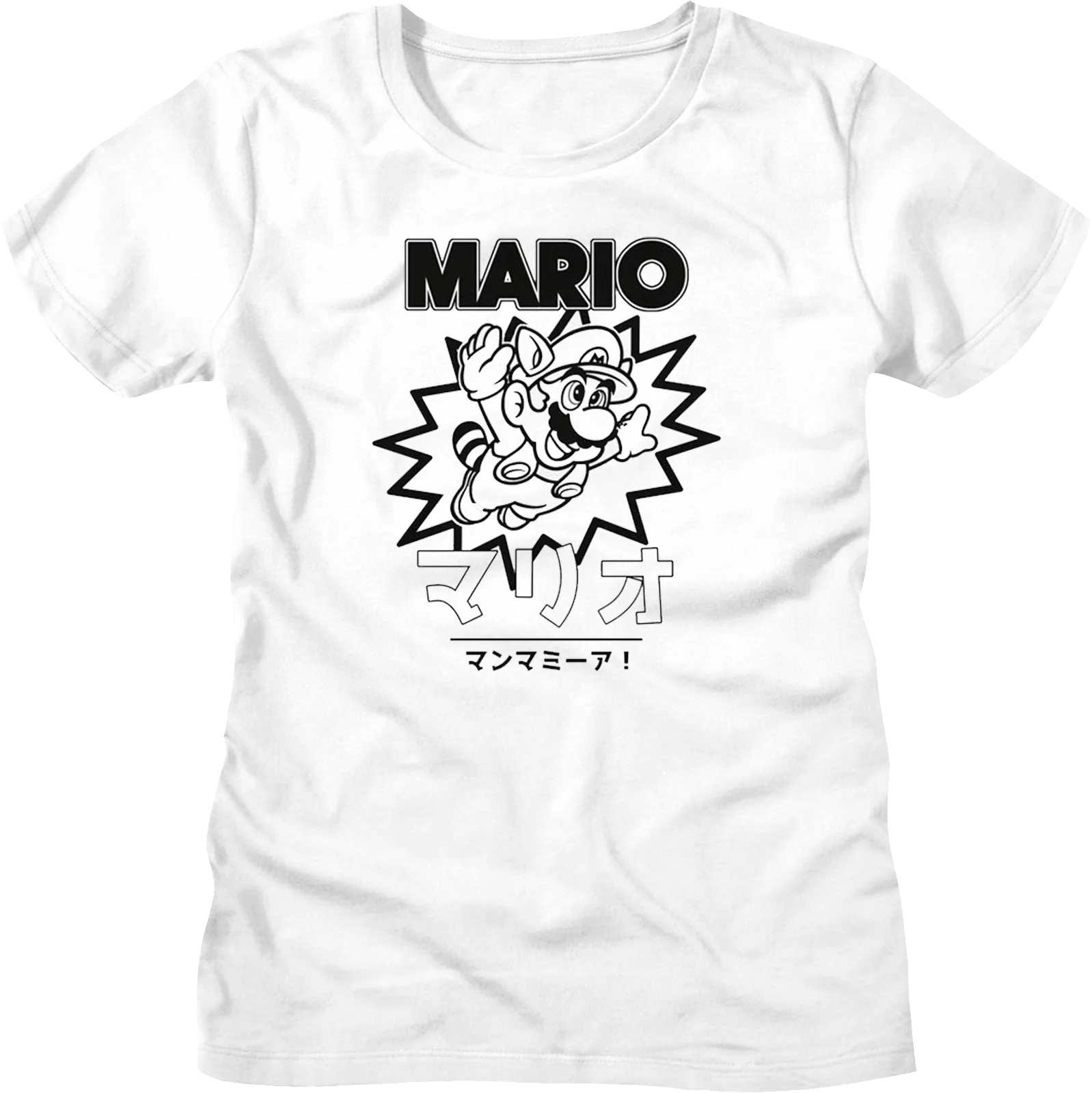 Womens Japanese Raccoon Mario Nintendo Shirt