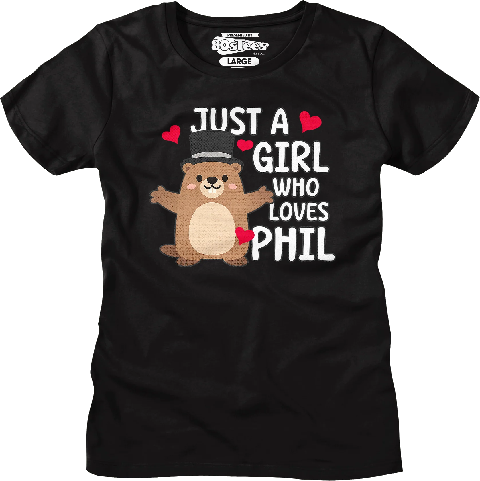 Womens Just A Girl Who Loves Phil Groundhog Day Shirt