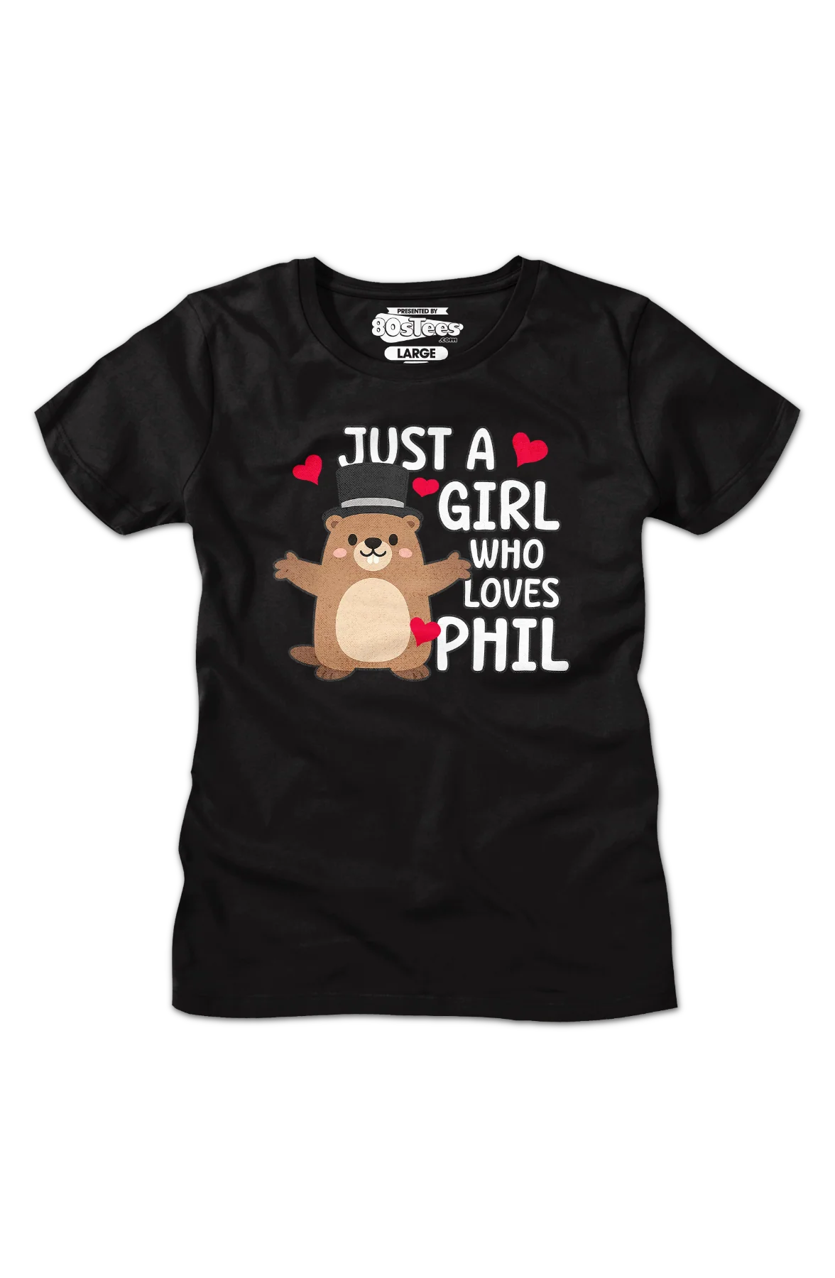 Womens Just A Girl Who Loves Phil Groundhog Day Shirt - Image 2