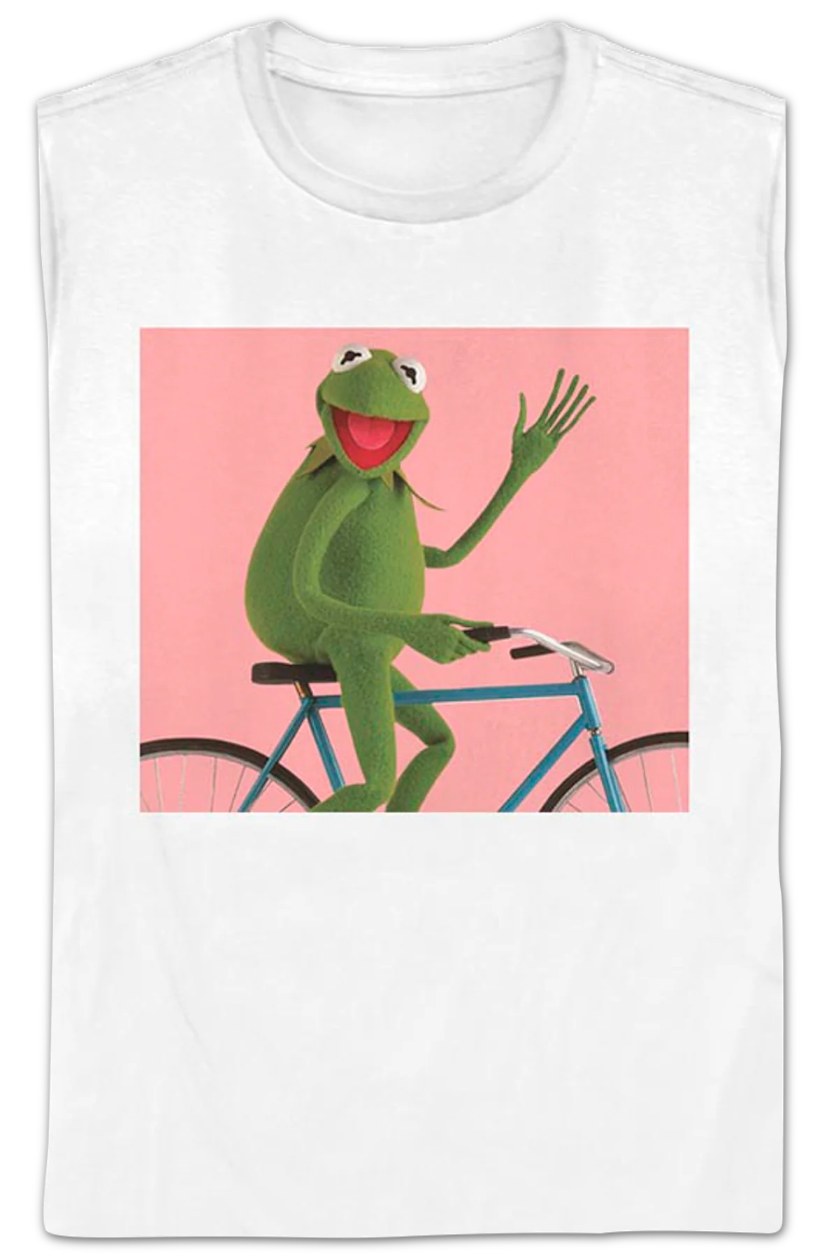 Womens Kermit The Frog Bicycle Muppets Shirt - Image 2