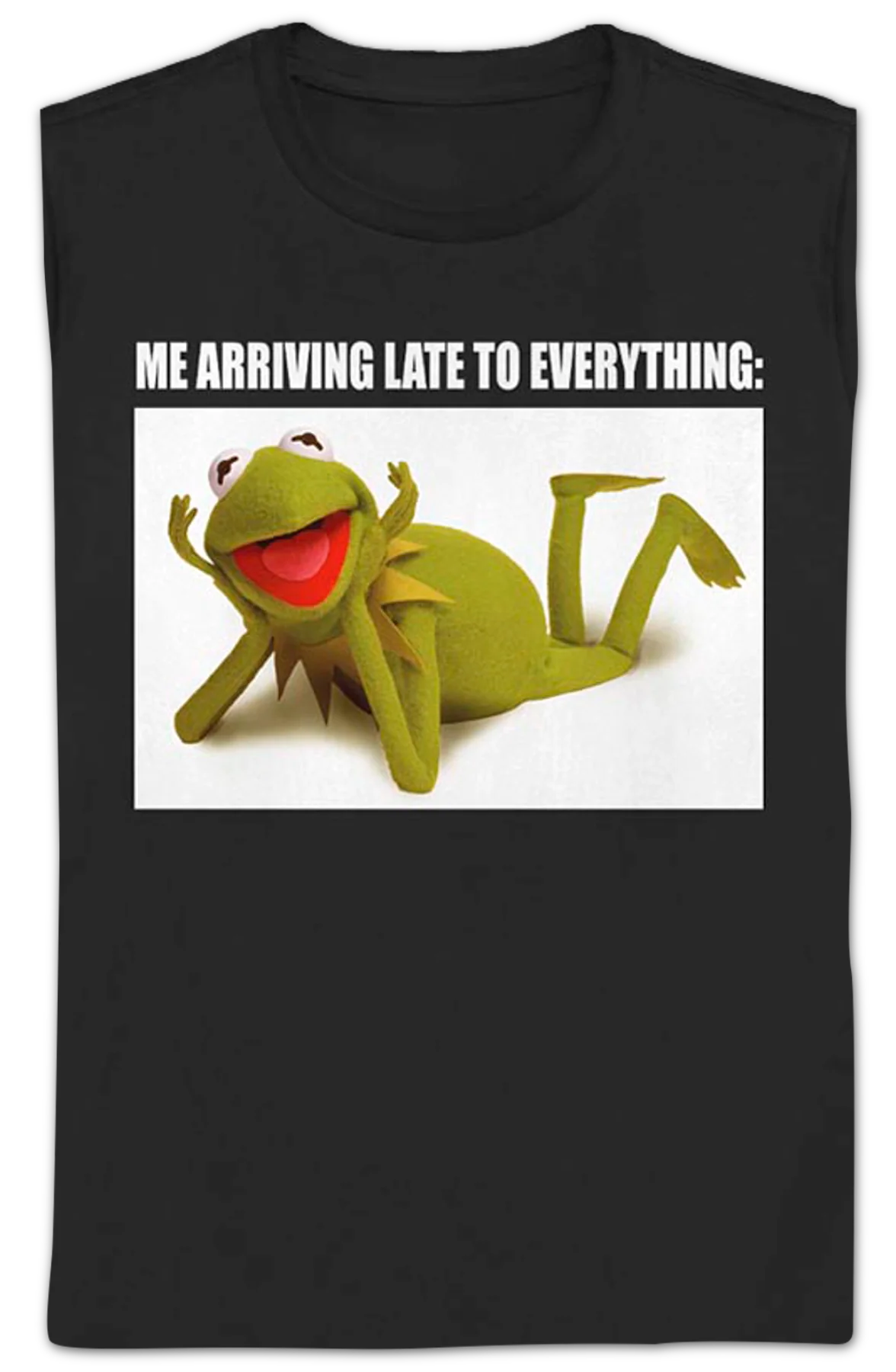Womens Kermit The Frog Late To Everything Muppets Shirt - Image 2