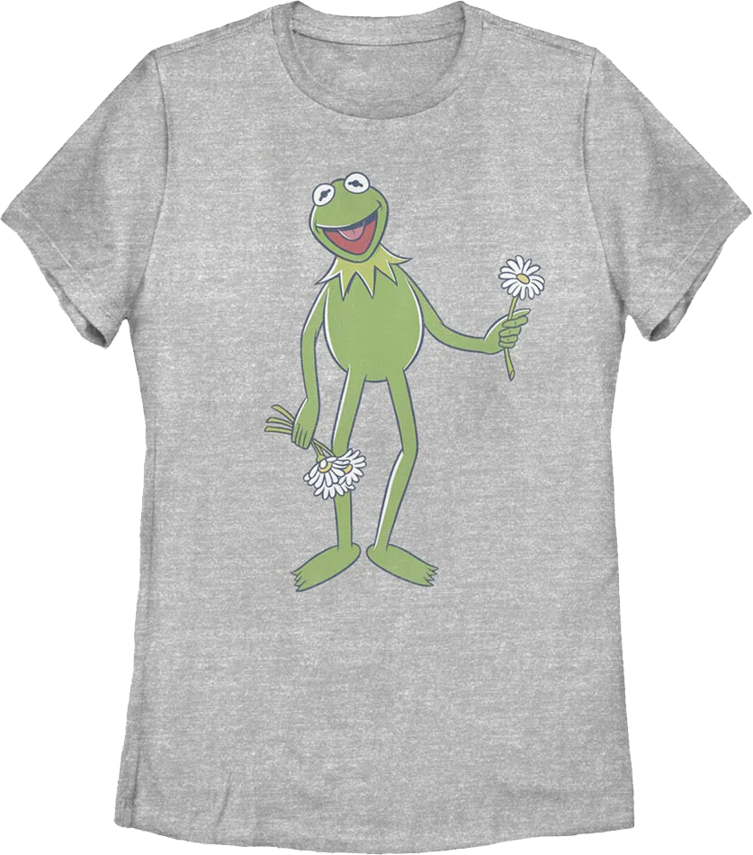 Womens Kermit's Flowers Muppets Shirt