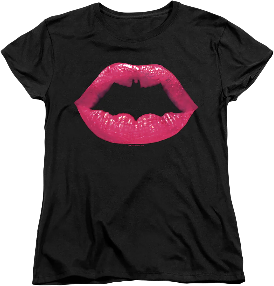 Womens Kiss Symbol Batman Shirt