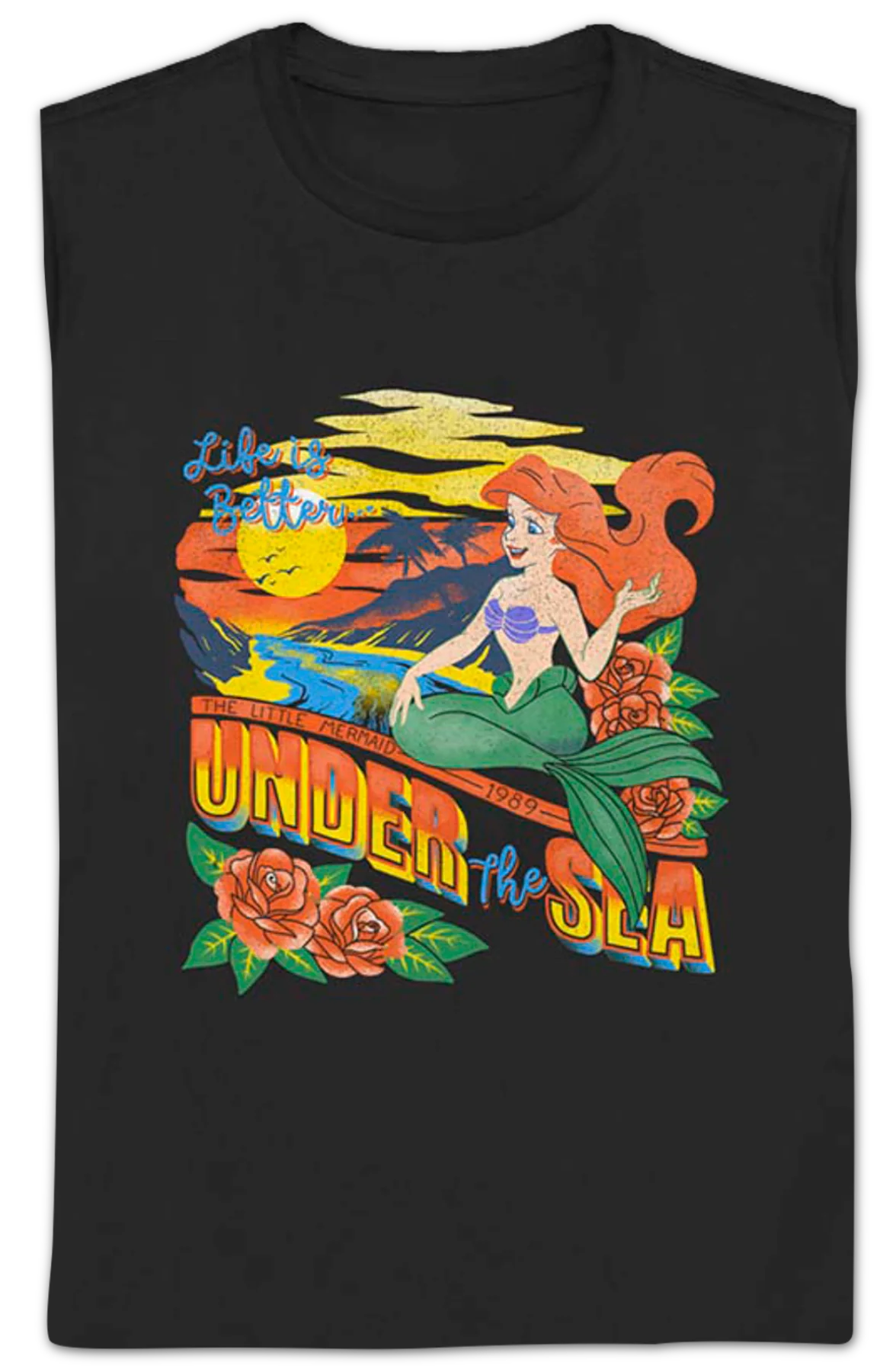 Womens Life is Better Under the Sea Little Mermaid Shirt - Image 2