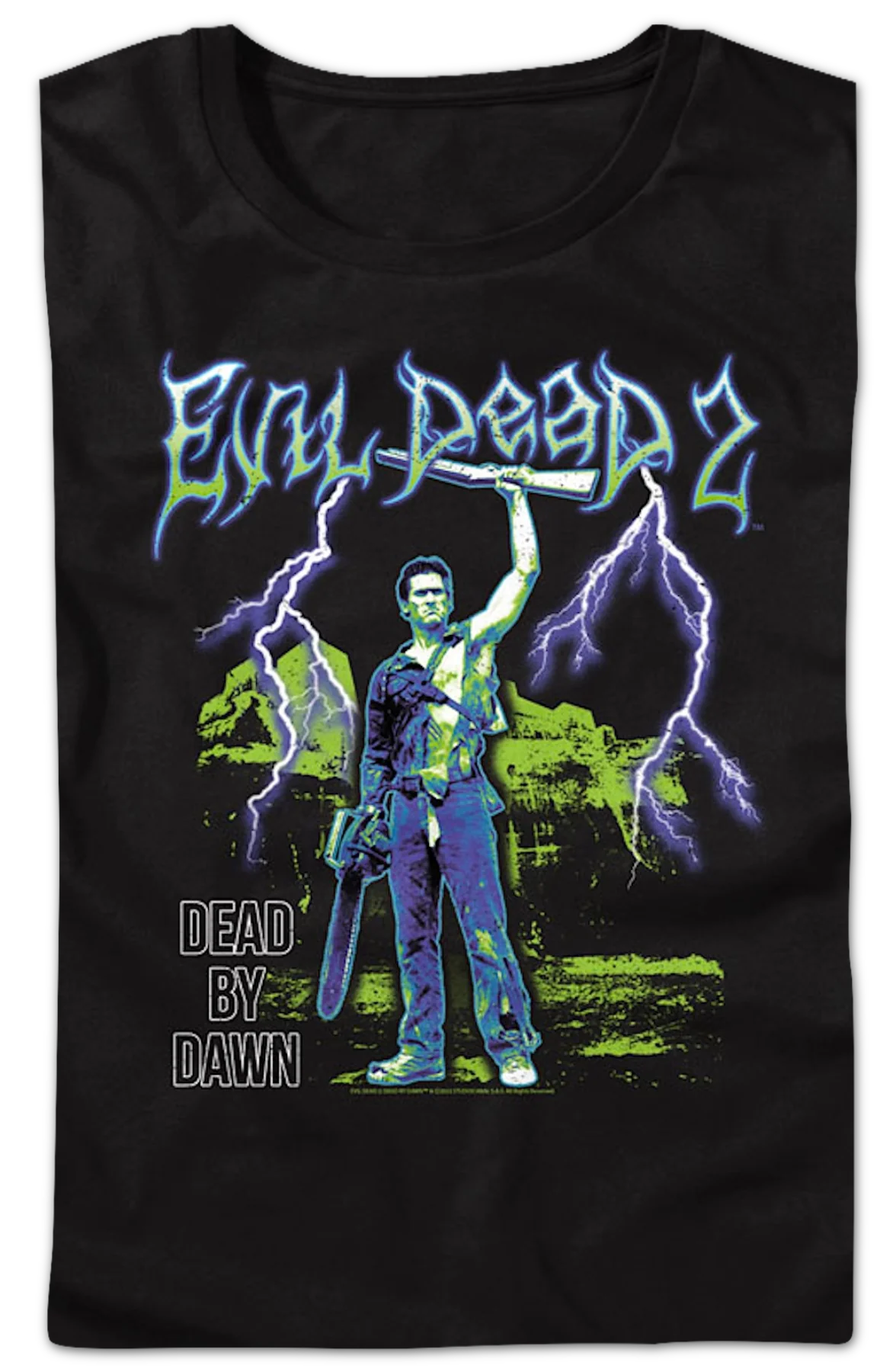 Womens Lightning Storm Evil Dead 2 Shirt - Image 2