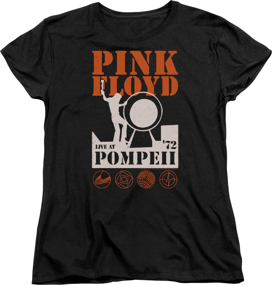 Womens Live At Pompeii Pink Floyd Shirt