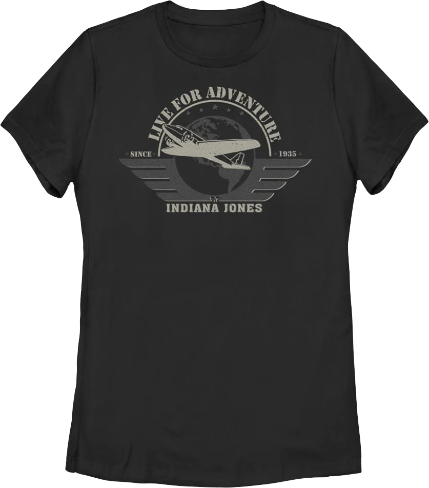 Womens Live For Adventure Indiana Jones Shirt