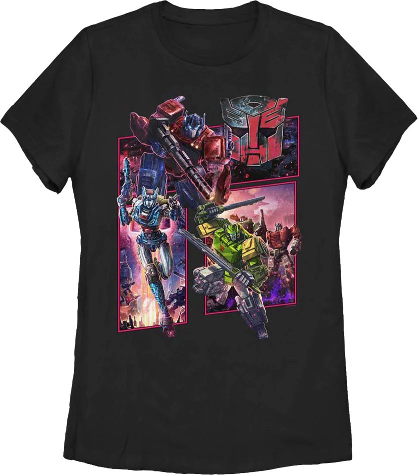 Womens Logo And Autobots Transformers Shirt