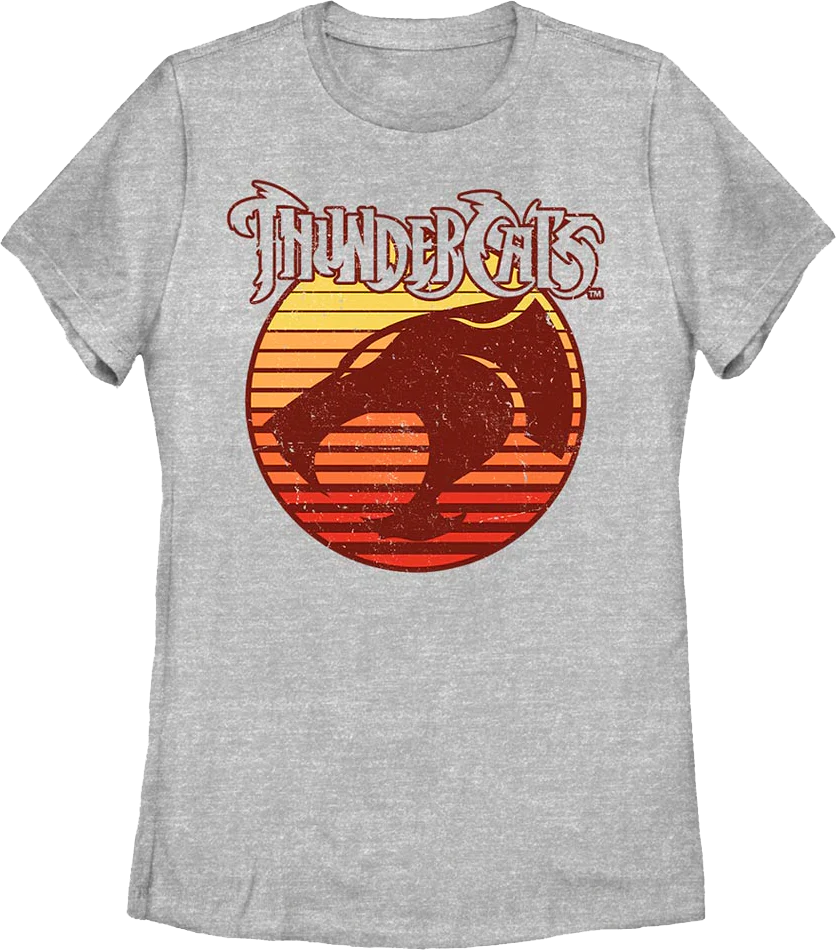 Womens Logo With Sunset Blinds ThunderCats Shirt