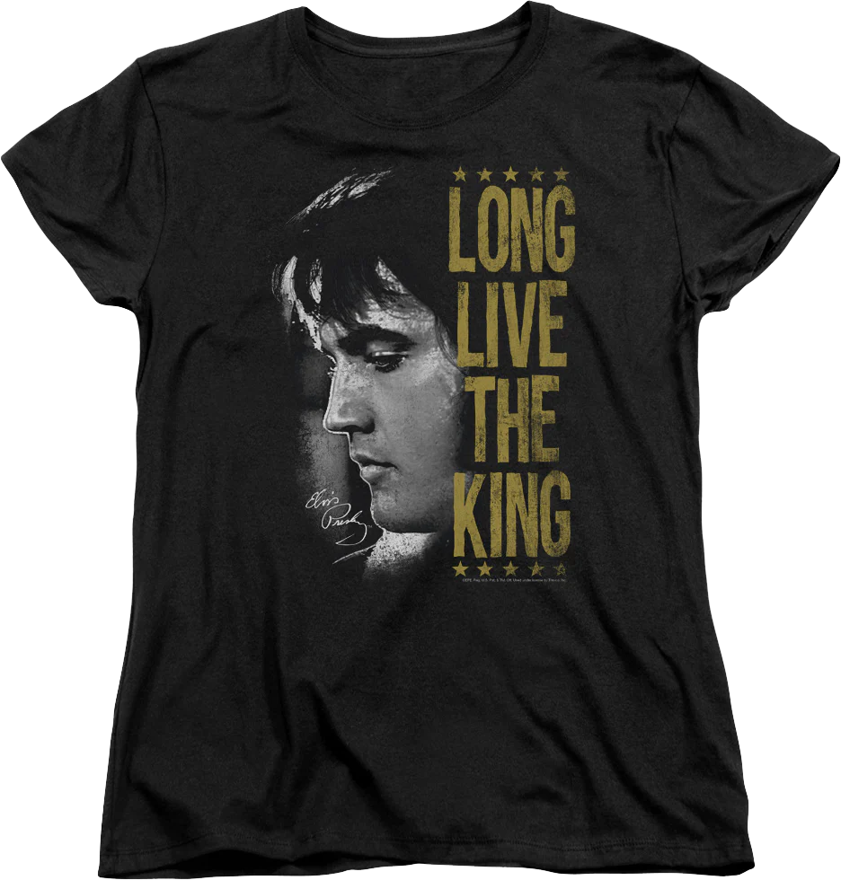 Womens Long Live The King Elvis Presley Shirt