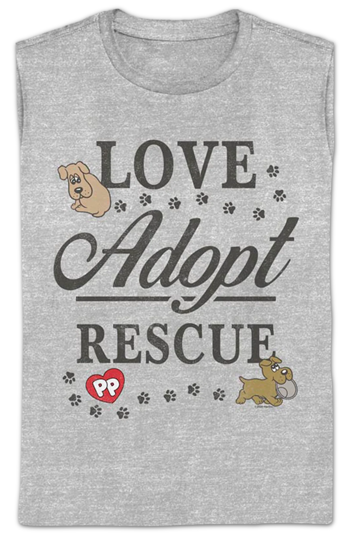 Womens Love Adopt Rescue Pound Puppies Shirt - Image 2