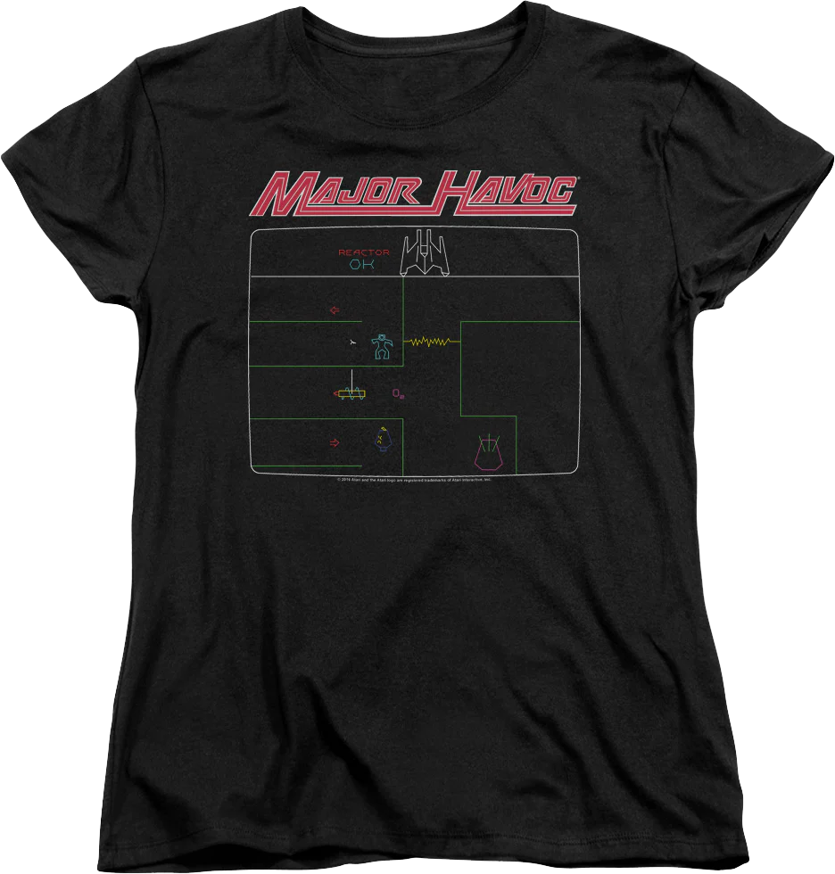 Womens Major Havoc Screen Atari Shirt